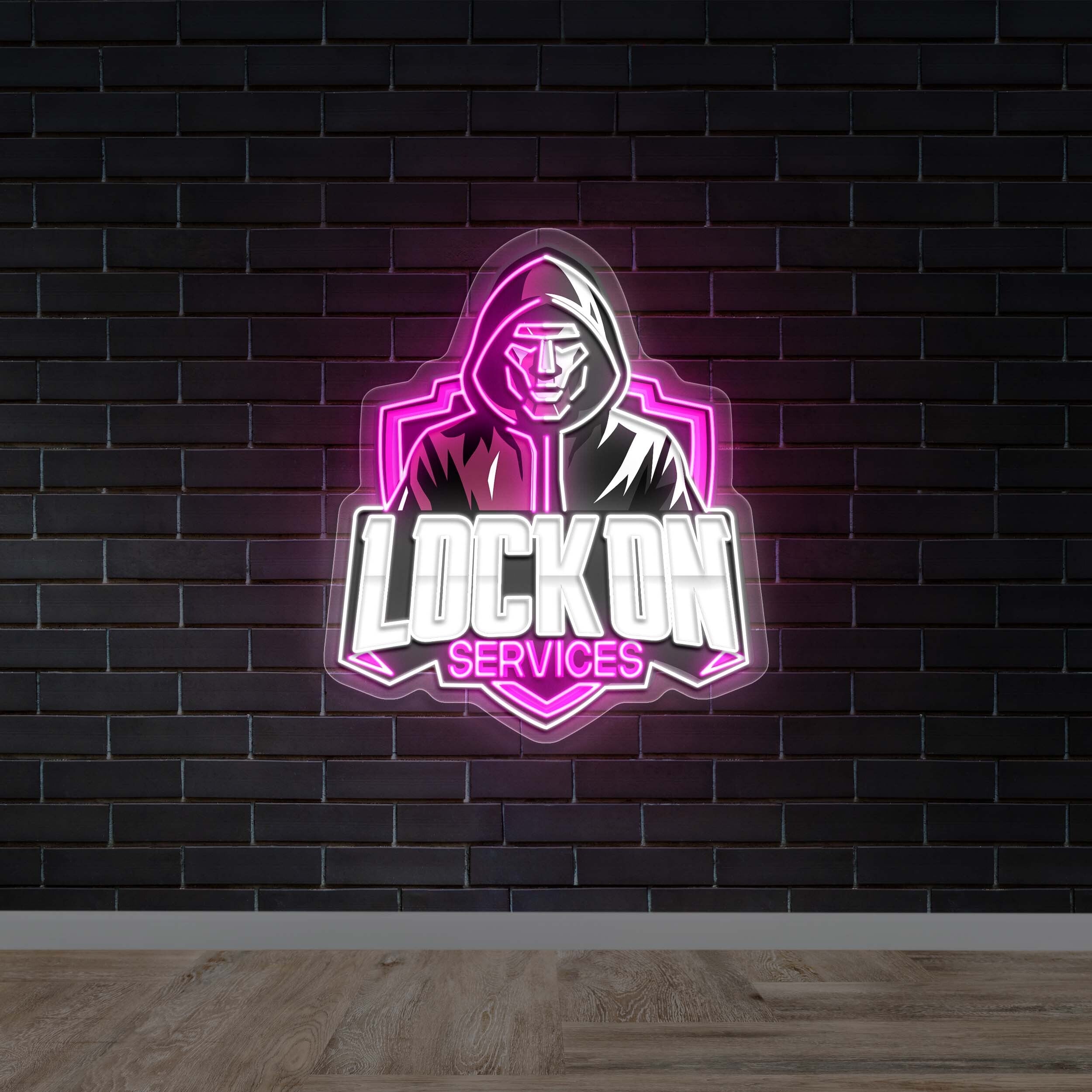 Lock On Services - Premium Neon Artwork