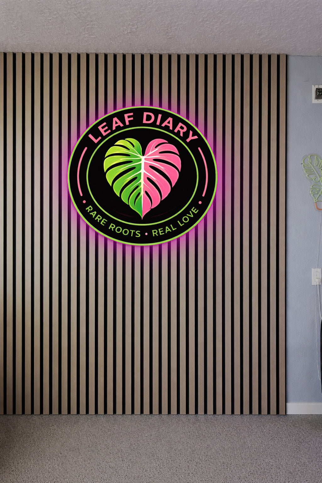 LEAF DIARY | Backlit Version - Premium Neon Artwork