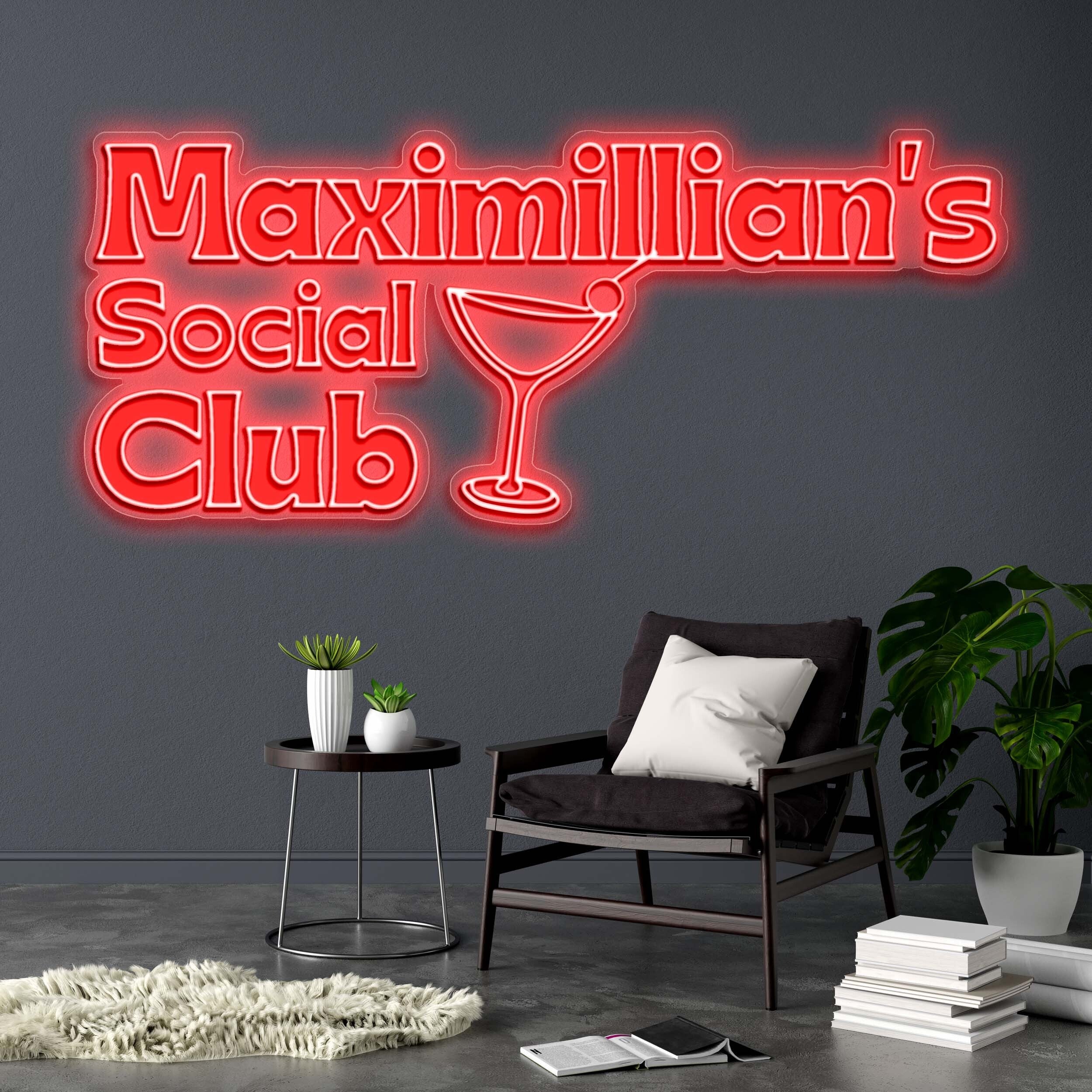 Maximillian's Social Club - Premium Neon Artwork