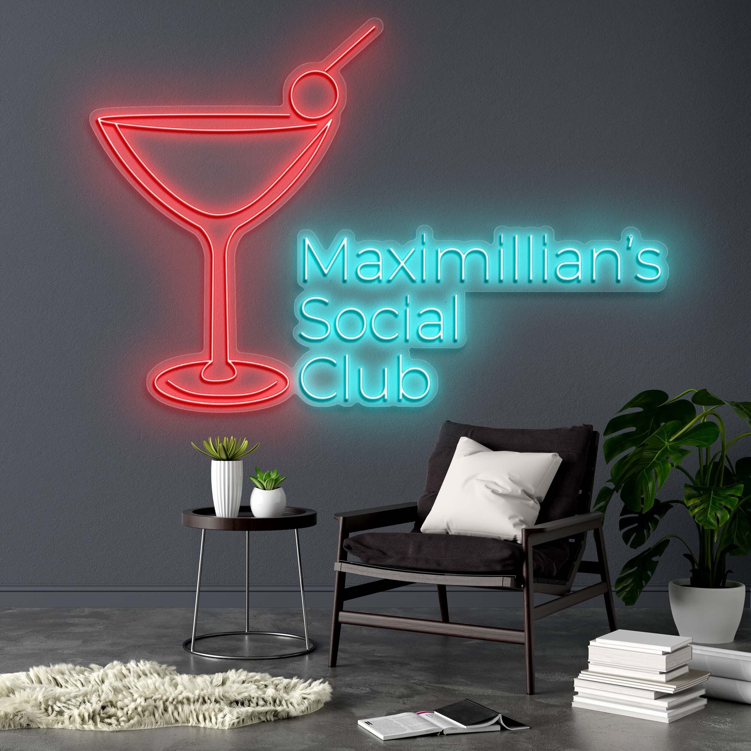 Maximillian's Social Club (version 2) - Premium Neon Artwork