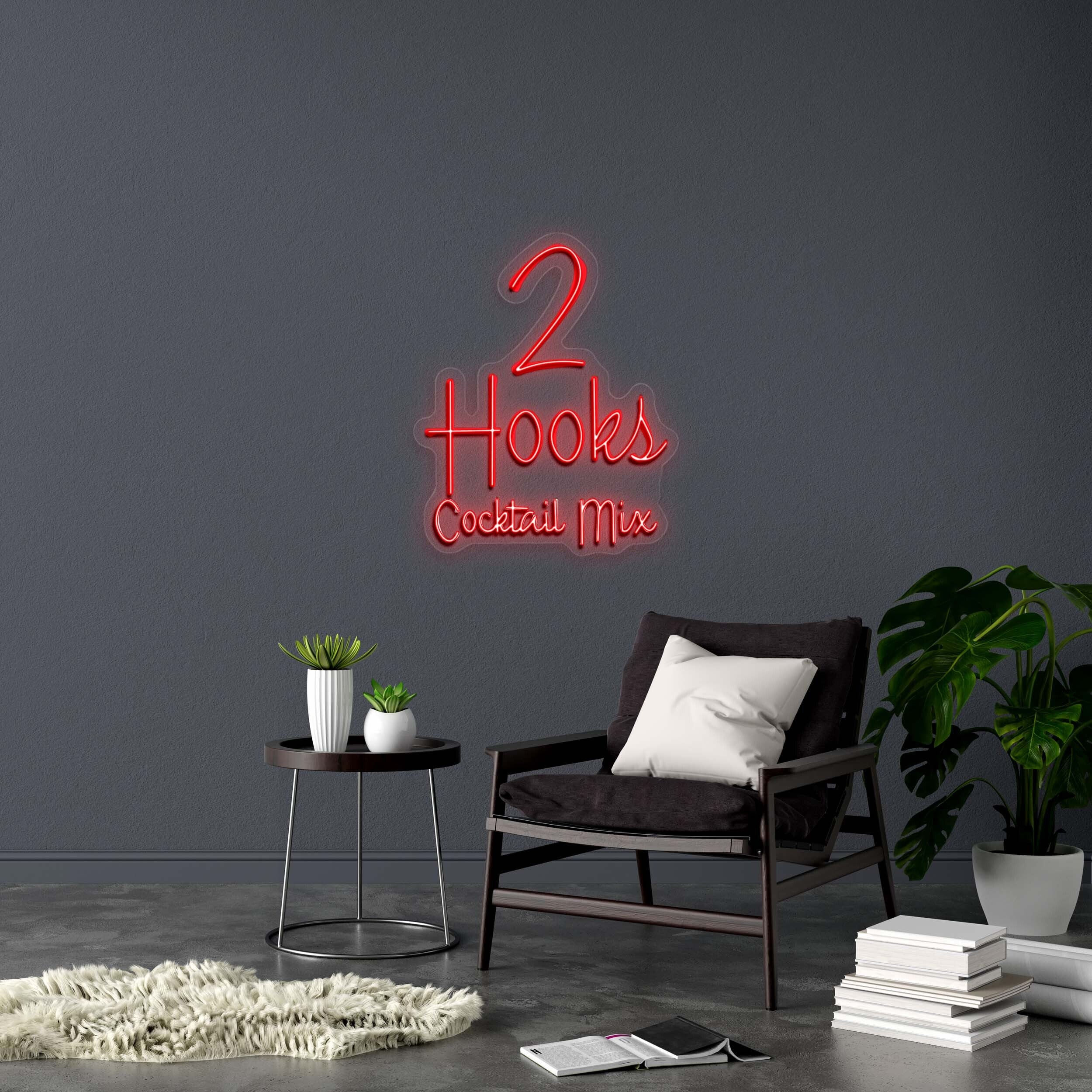2 Hooks Cocktail Mix - Premium Neon Artwork
