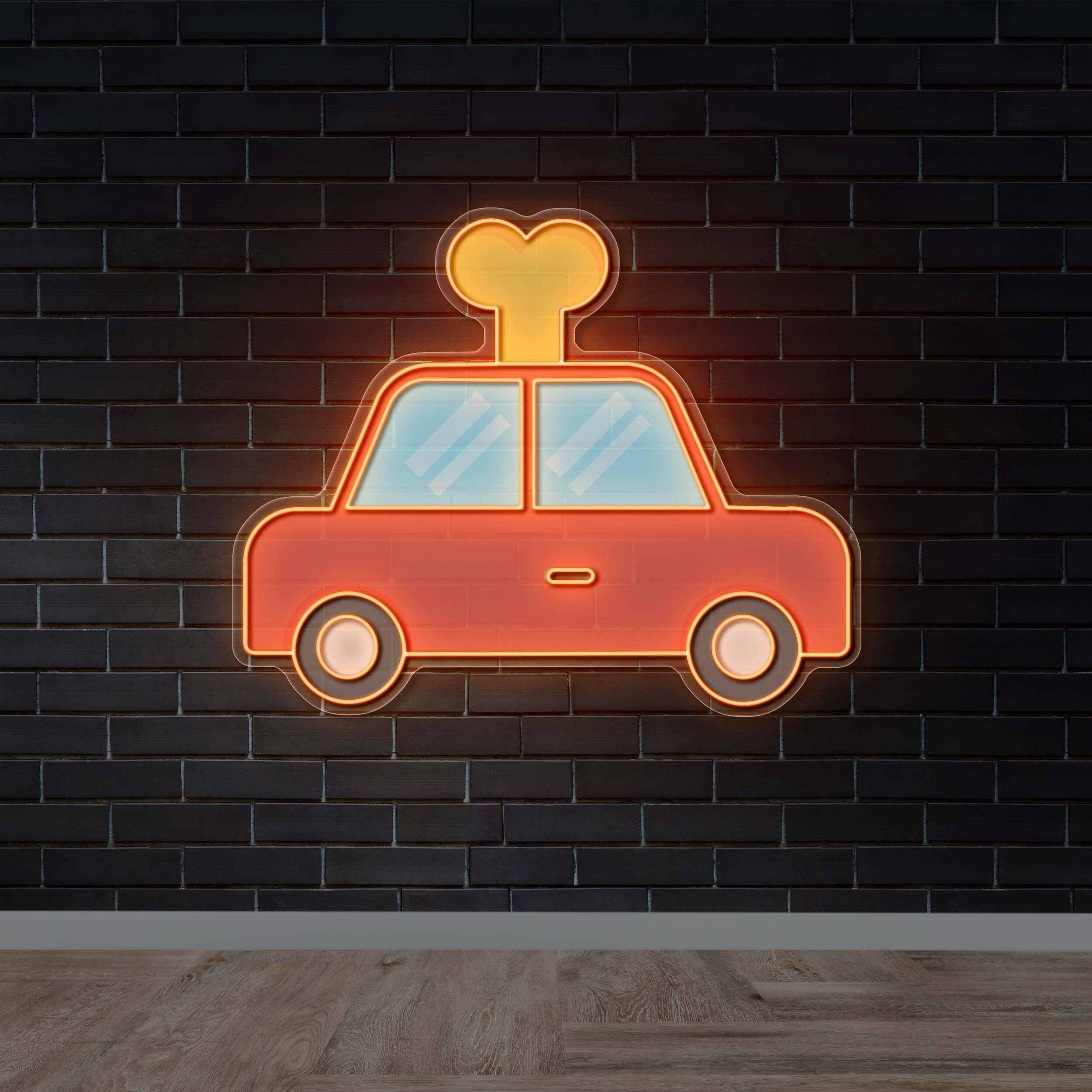 Delivery Car Icon - Premium Neon Artwork