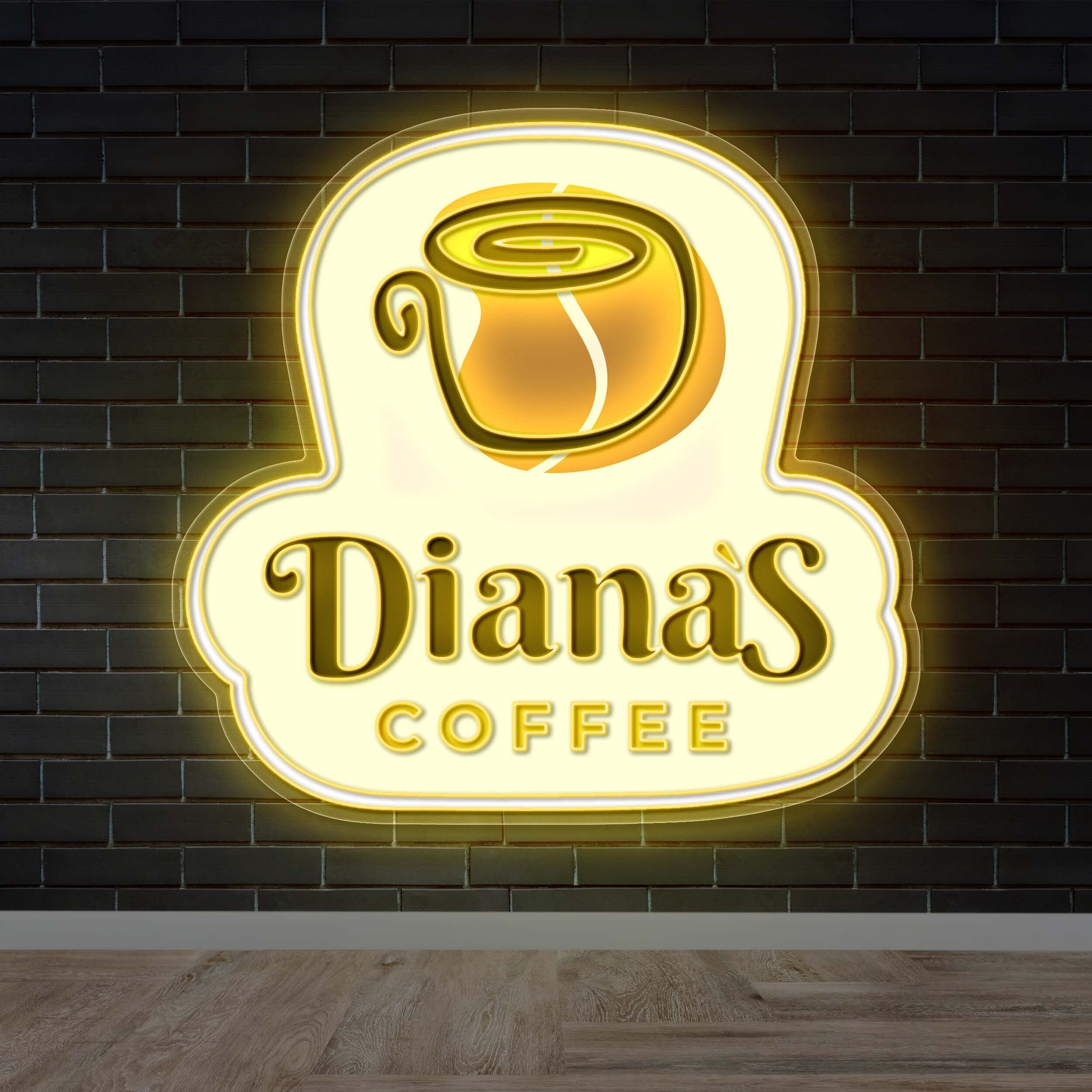 Diana's Coffee - Premium Neon Artwork