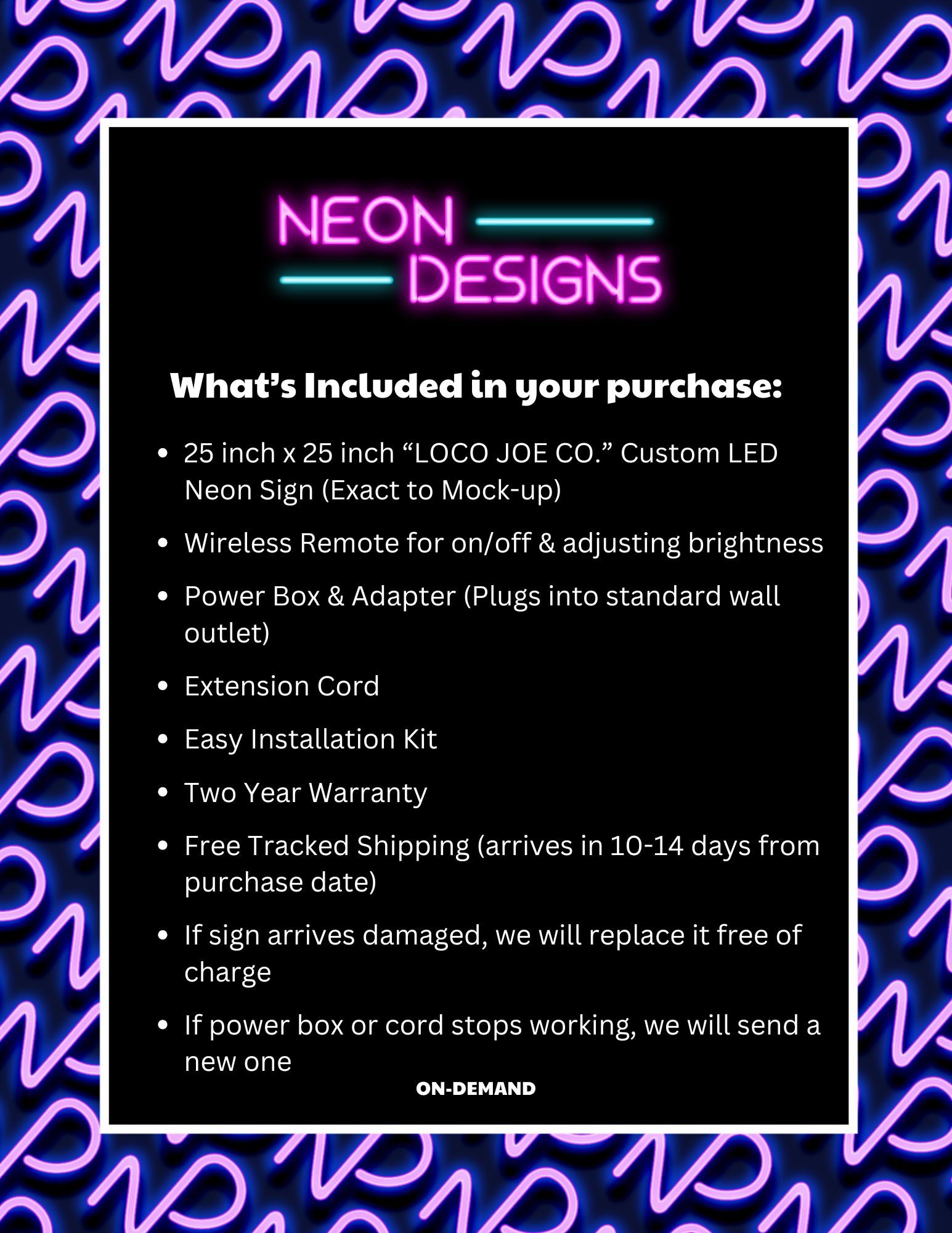 LOCO JOE CO. - Premium Neon Artwork