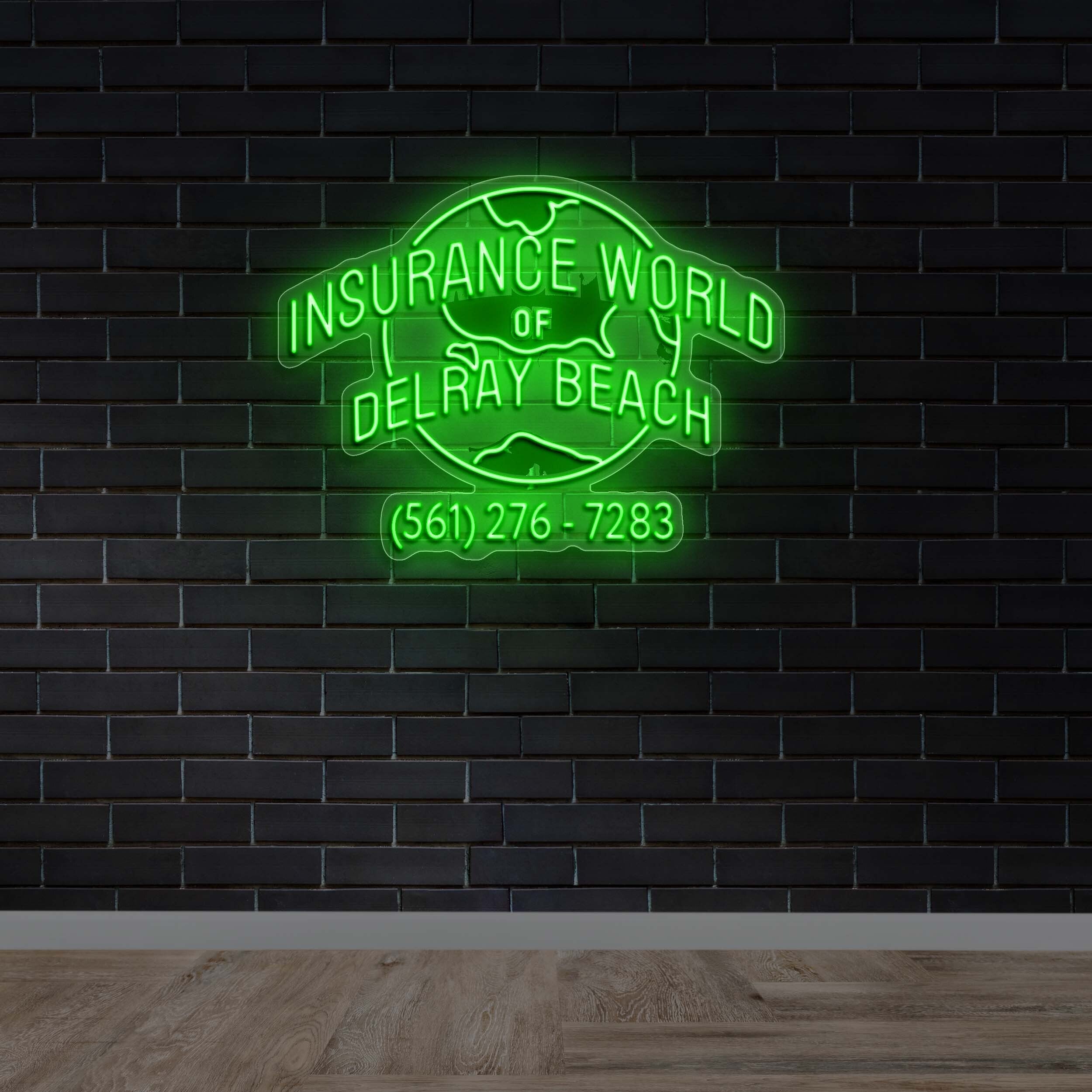 Insurance World of Delray Beach - Premium Neon Artwork