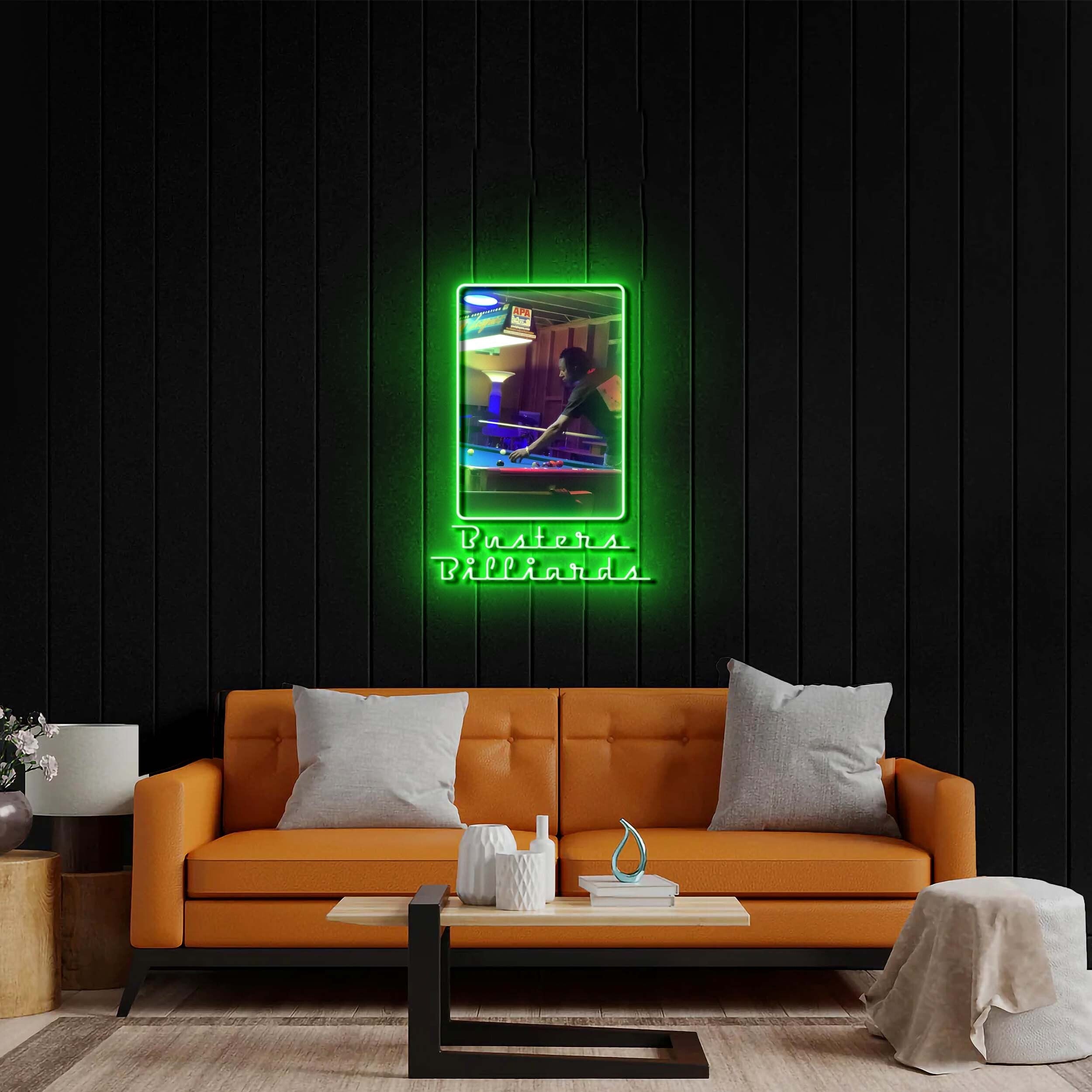 Busters Billiards - Premium Neon Artwork