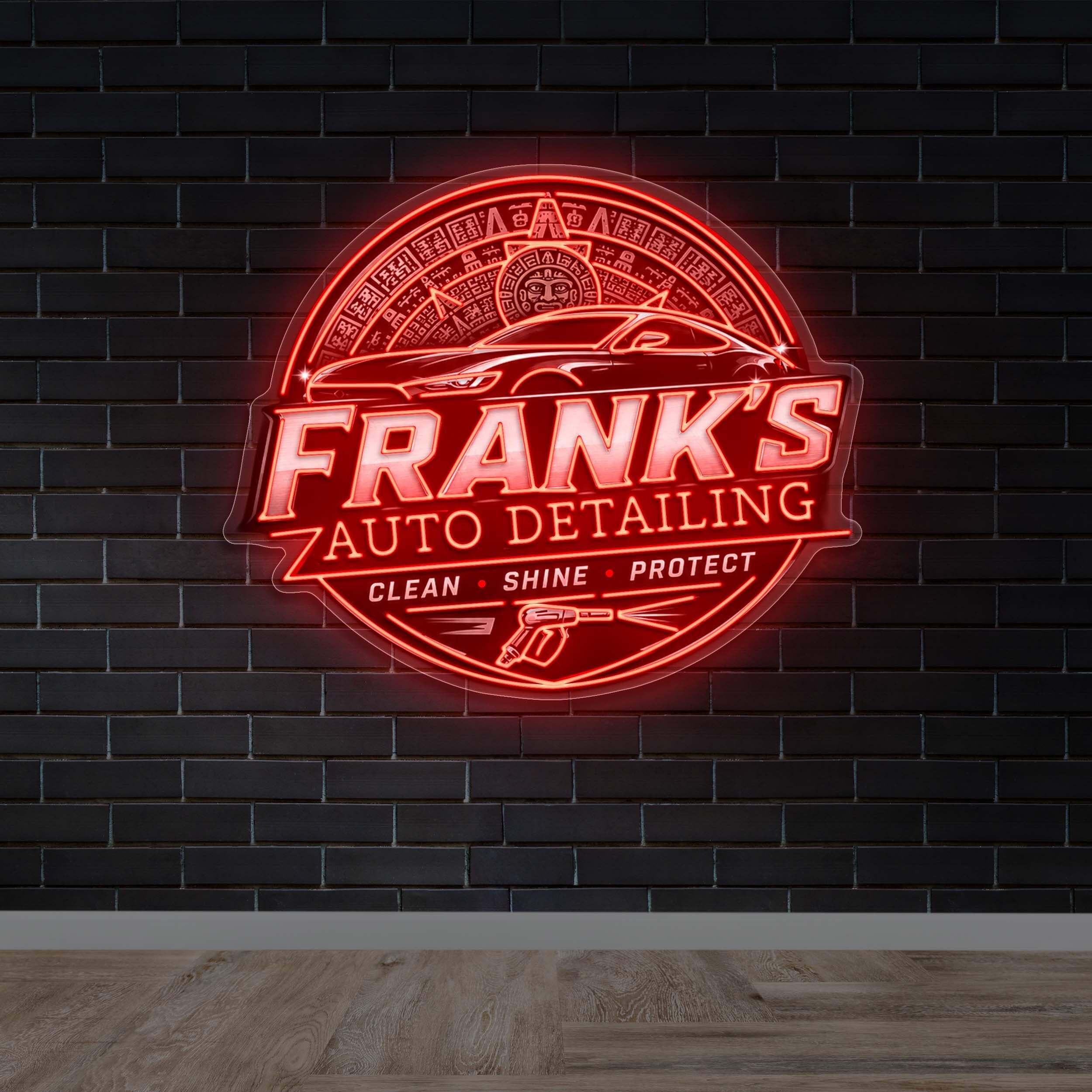 Frank's Auto Detailing - Premium Neon Artwork
