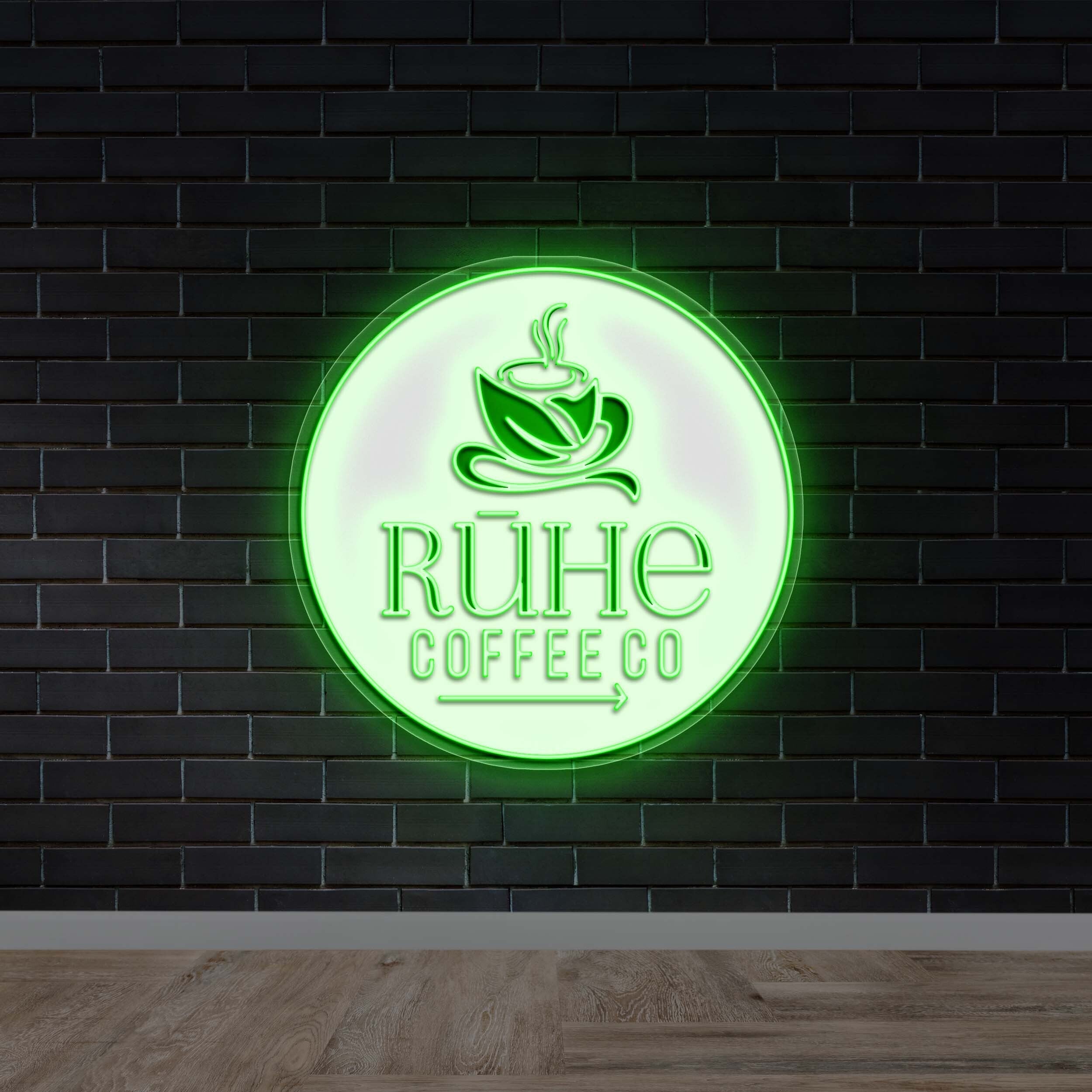 RUHE Coffee Co - Premium Neon Artwork