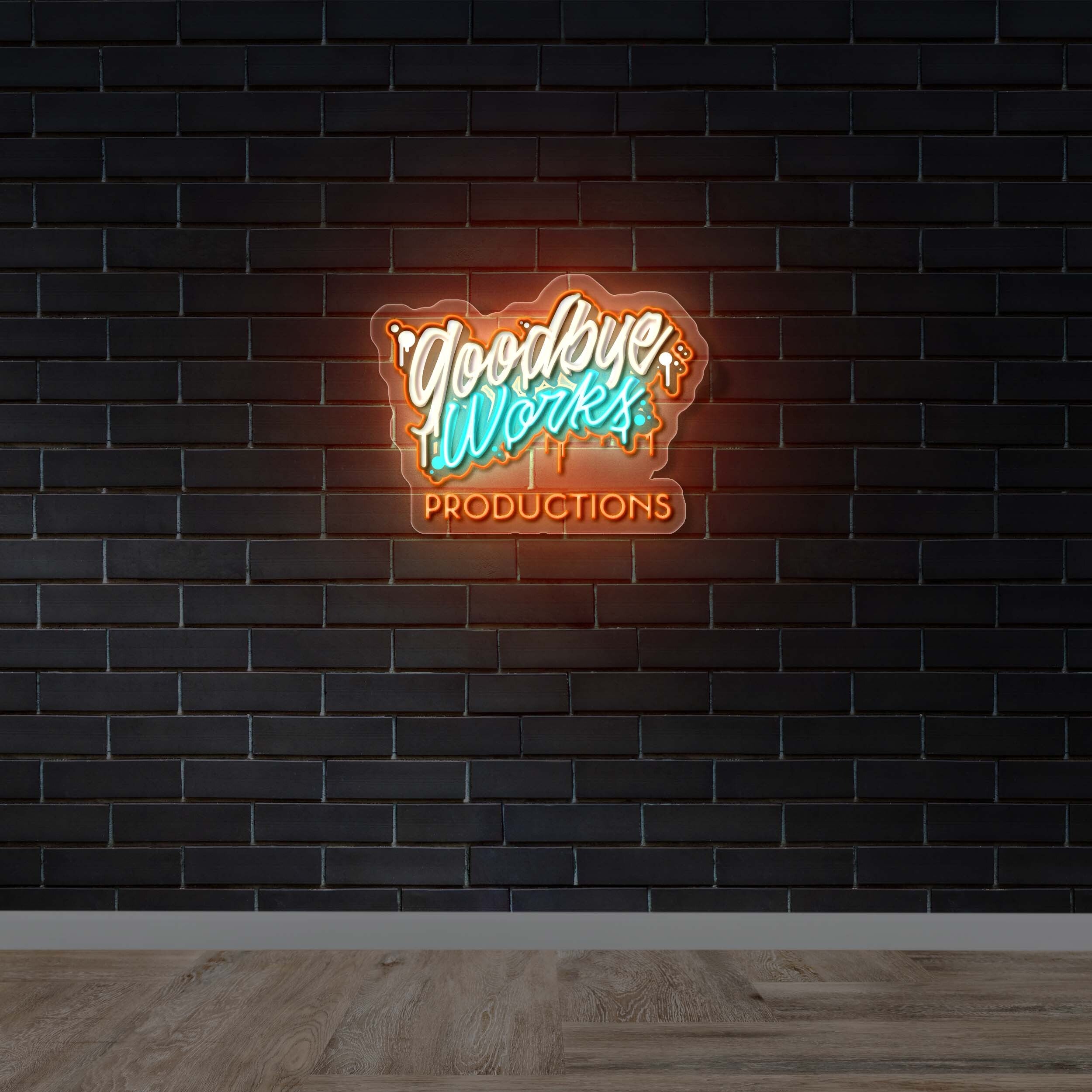 Goodbye Works Productions - Premium Neon Artwork