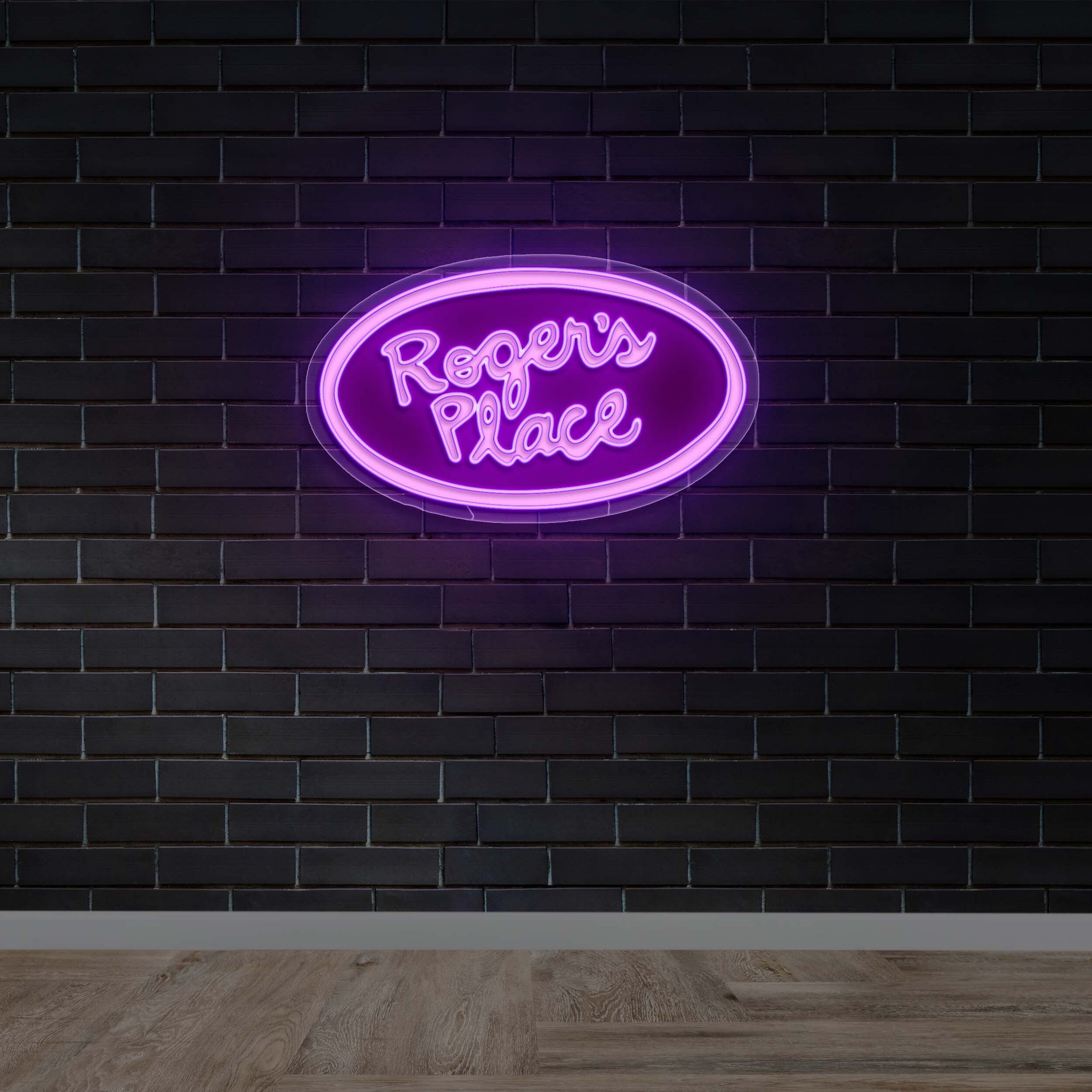 Roger’s Place Circle Sign - Premium Neon Artwork