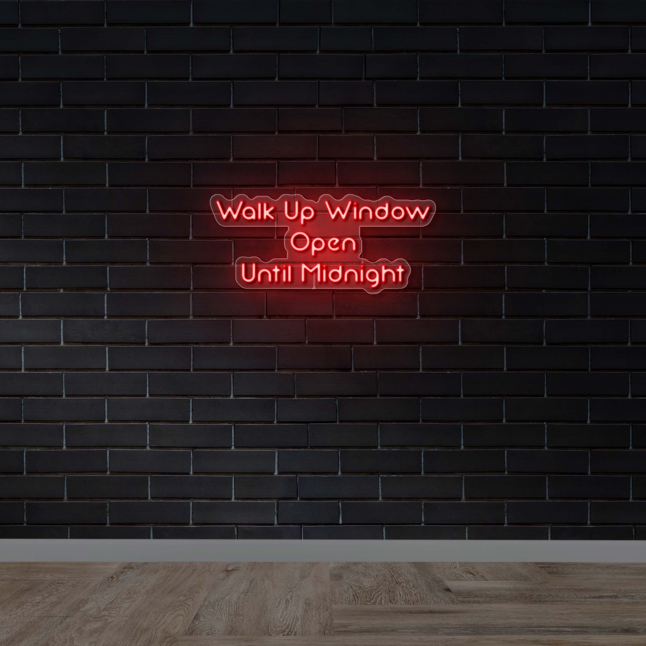 Walk Up Window Open Until Midnight - Premium Neon Artwork