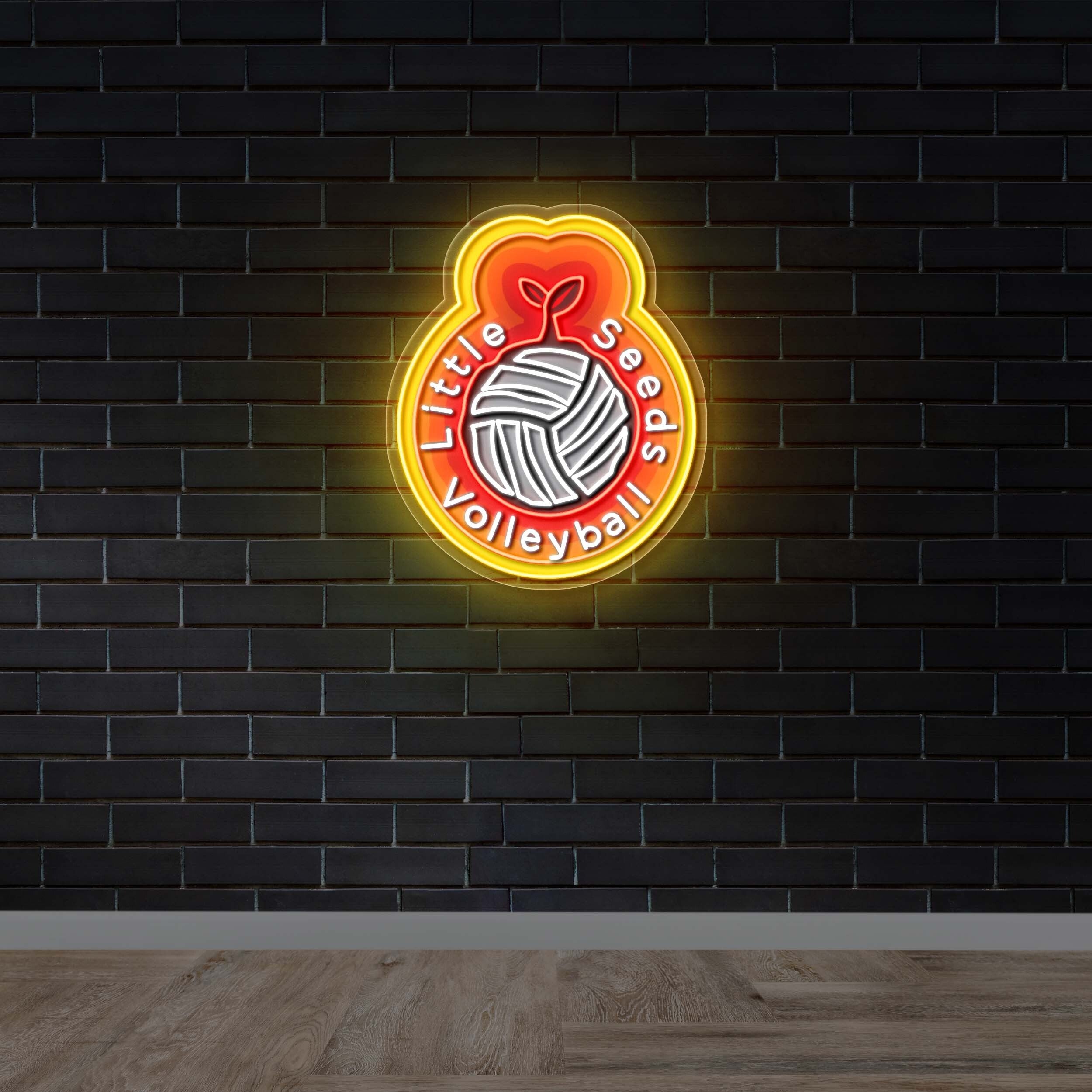 Little Seeds Volleyball - Premium Neon Artwork