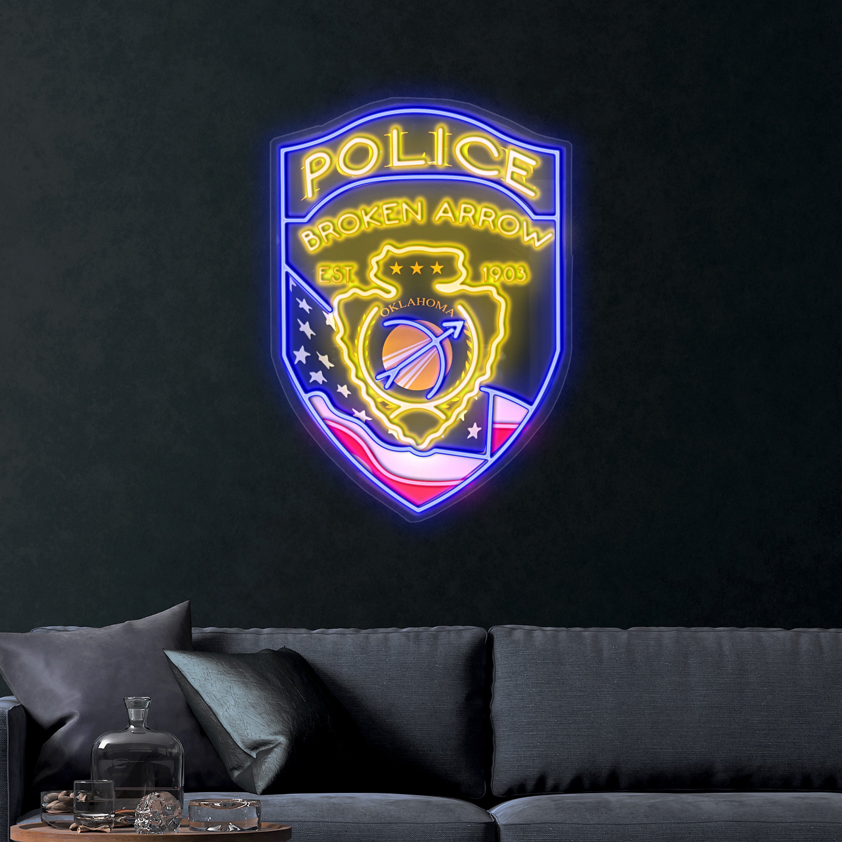 Broken Arrow Police – Premium Neon Artwork