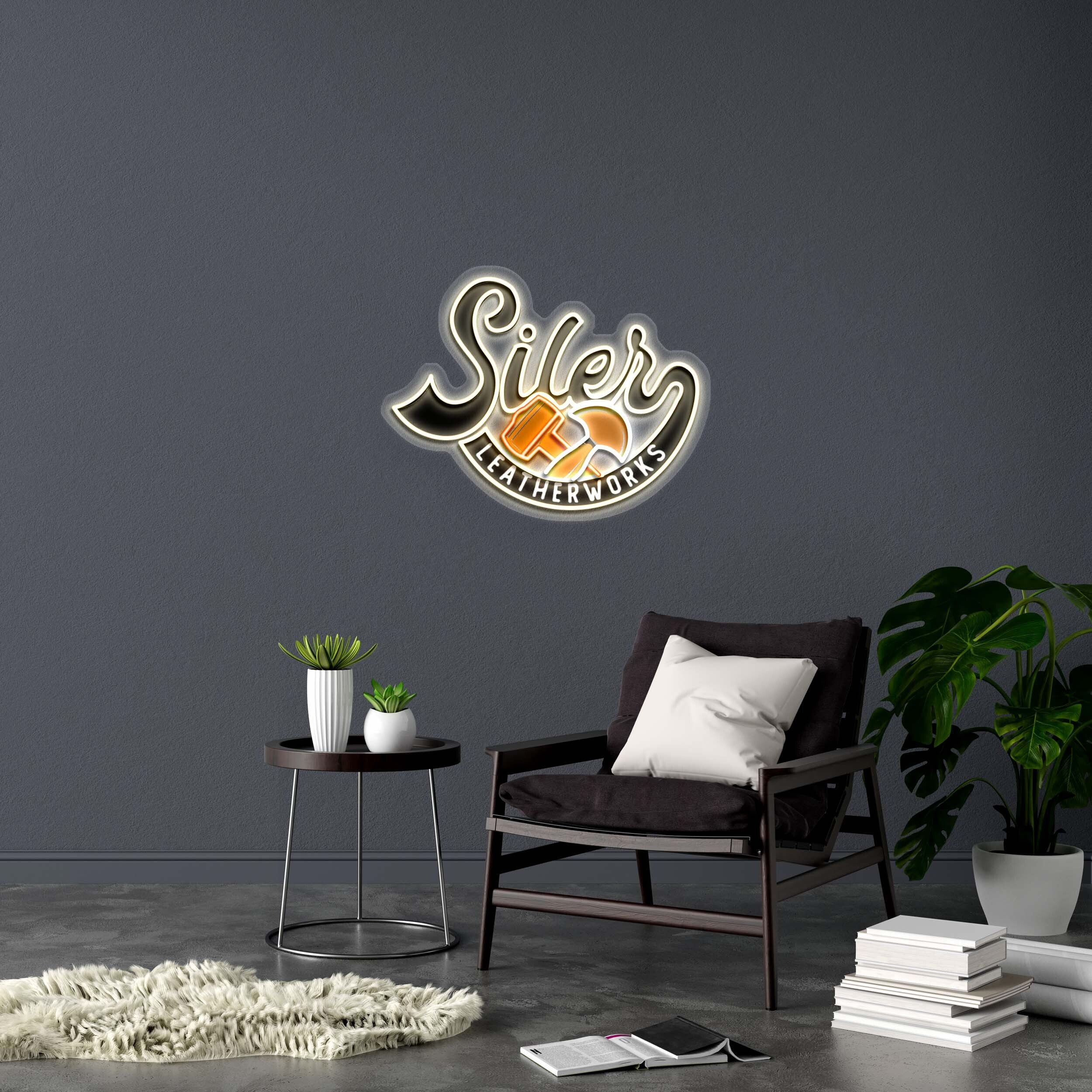 Siler LEATHER WORKS | 2nd Version - Premium Neon Artwork