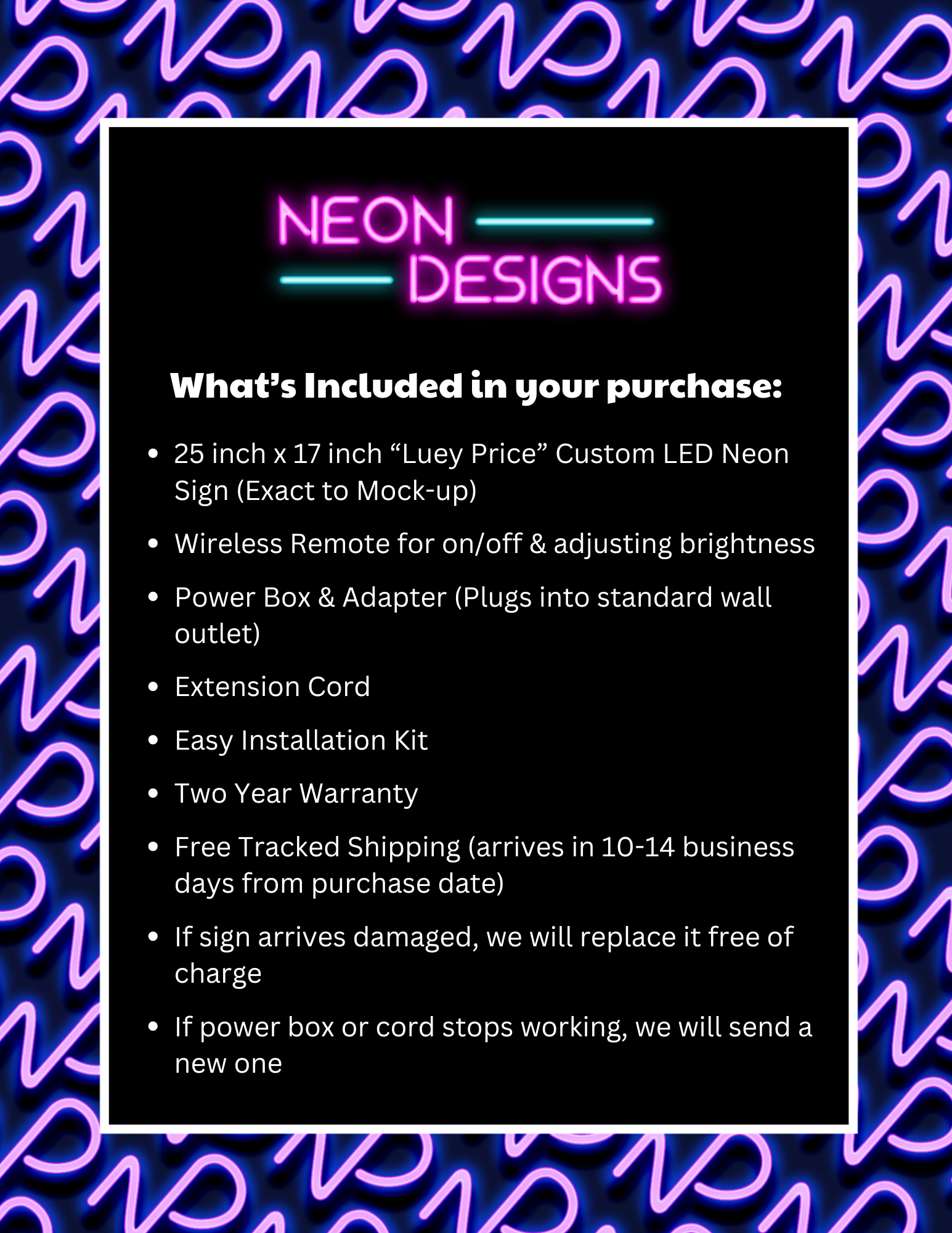 Luey Price - Premium Neon Artwork