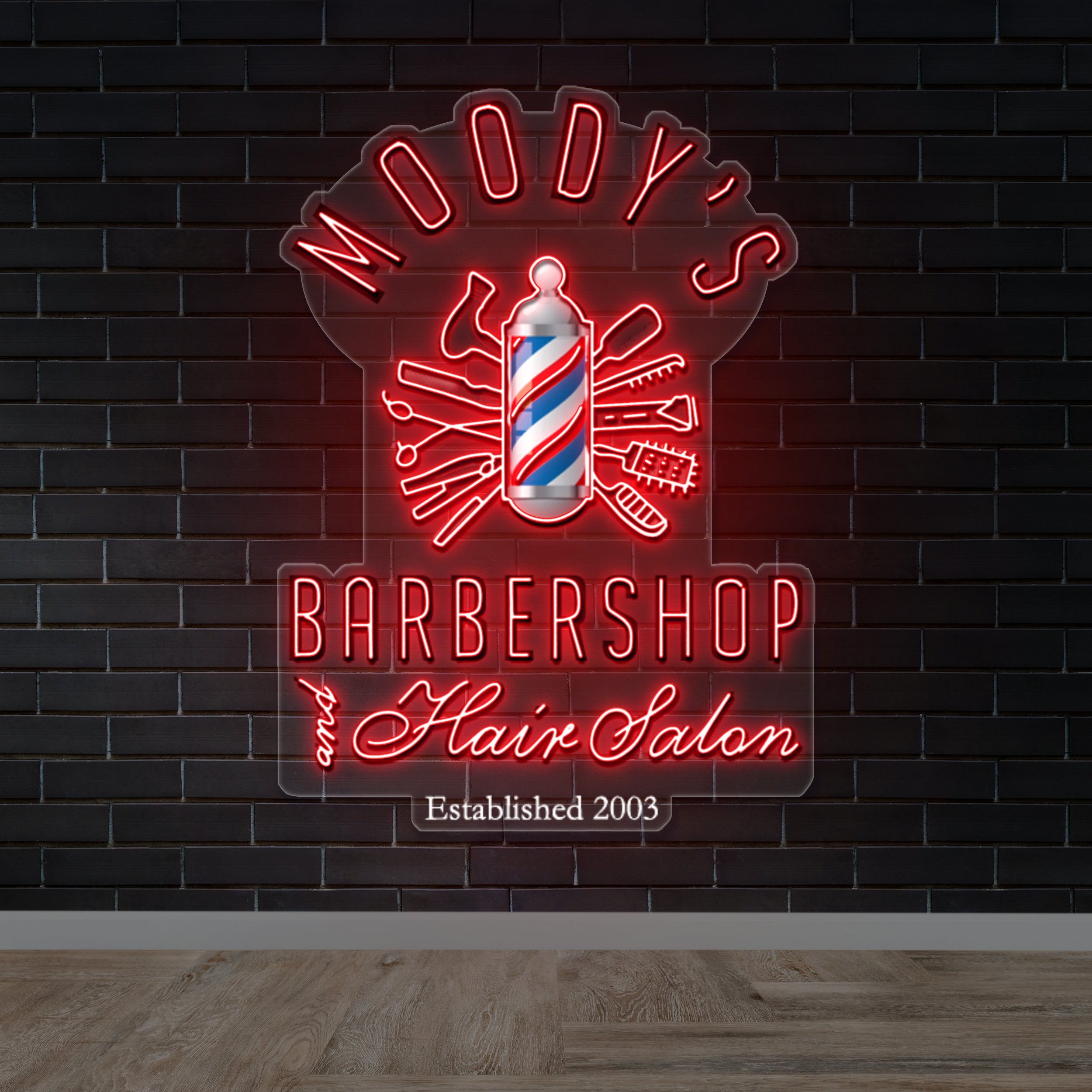 MOODY'S BARBERSHOP - Premium Neon Artwork