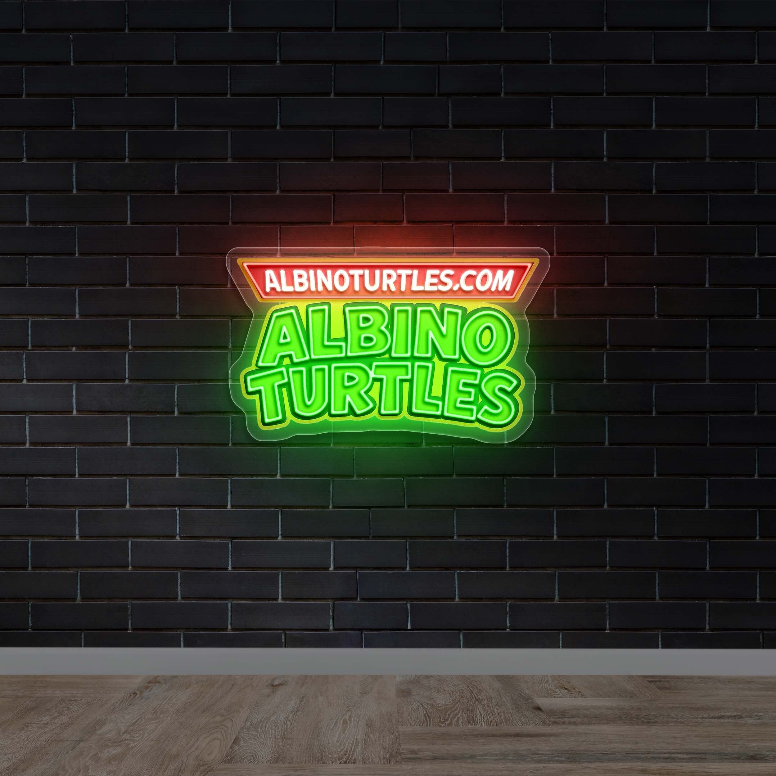 ALBINO TURTLES - Premium Neon Artwork