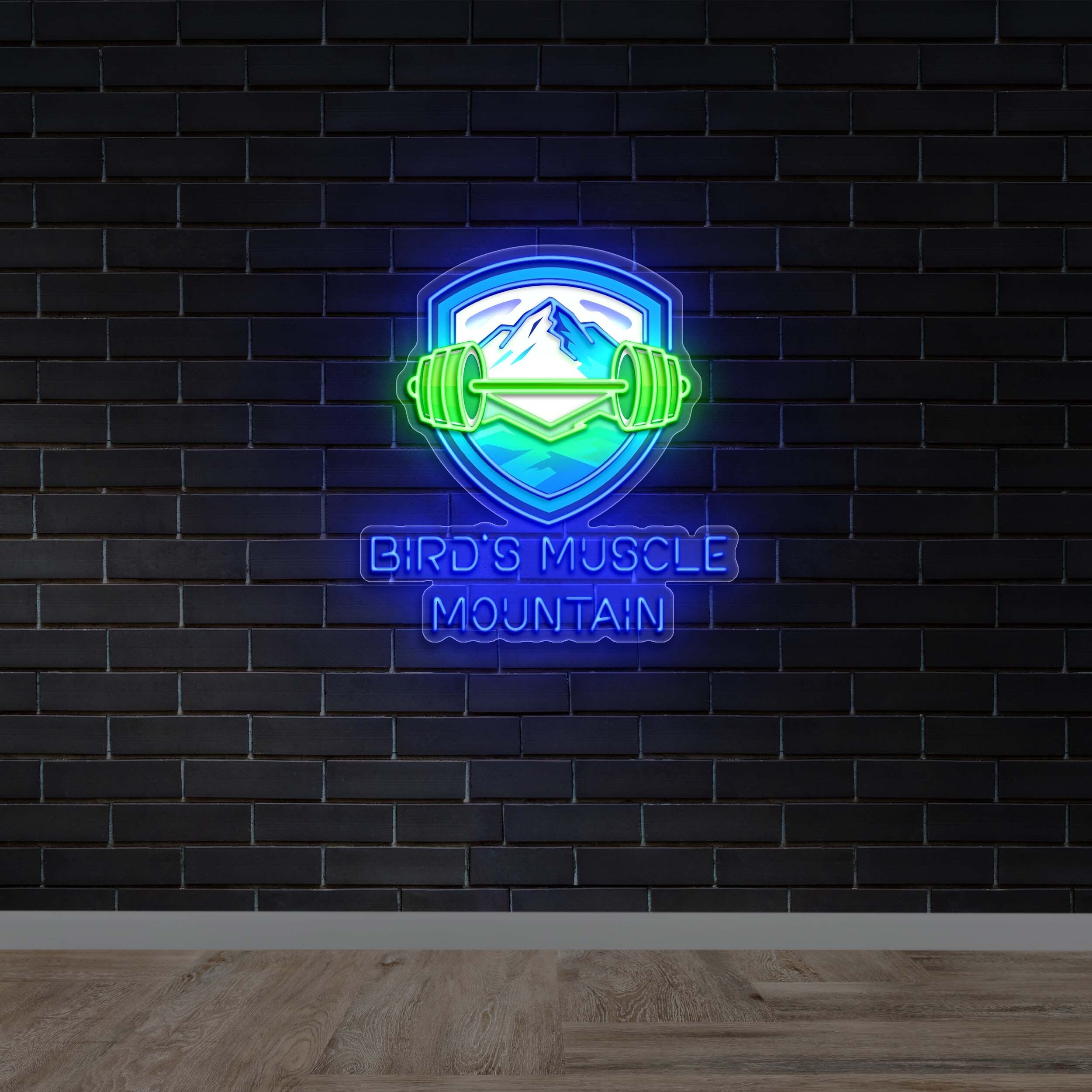 Bird’s Muscle Mountain - Premium Neon Artwork