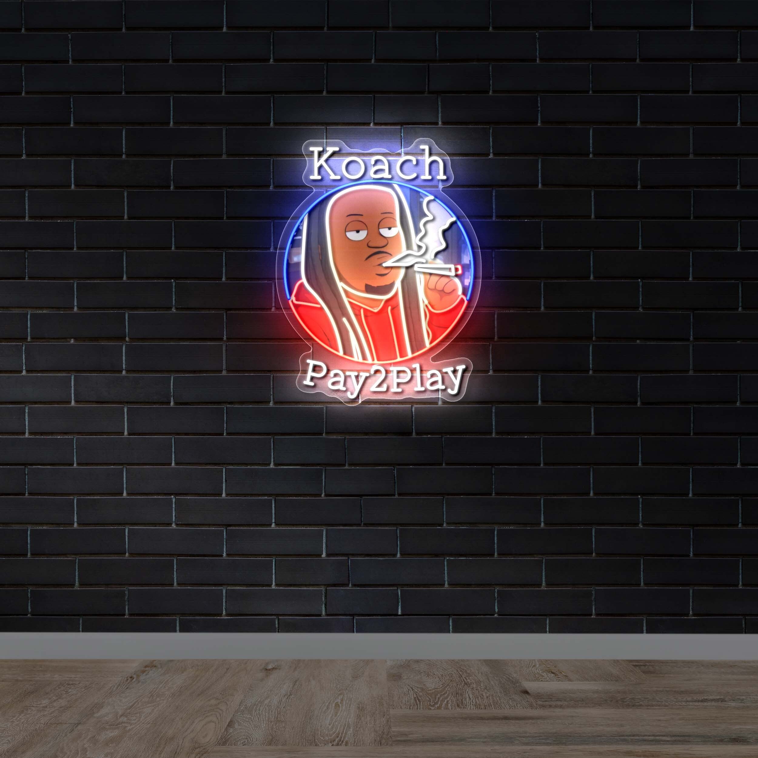 Koach Pay2Play - Premium Neon Artwork