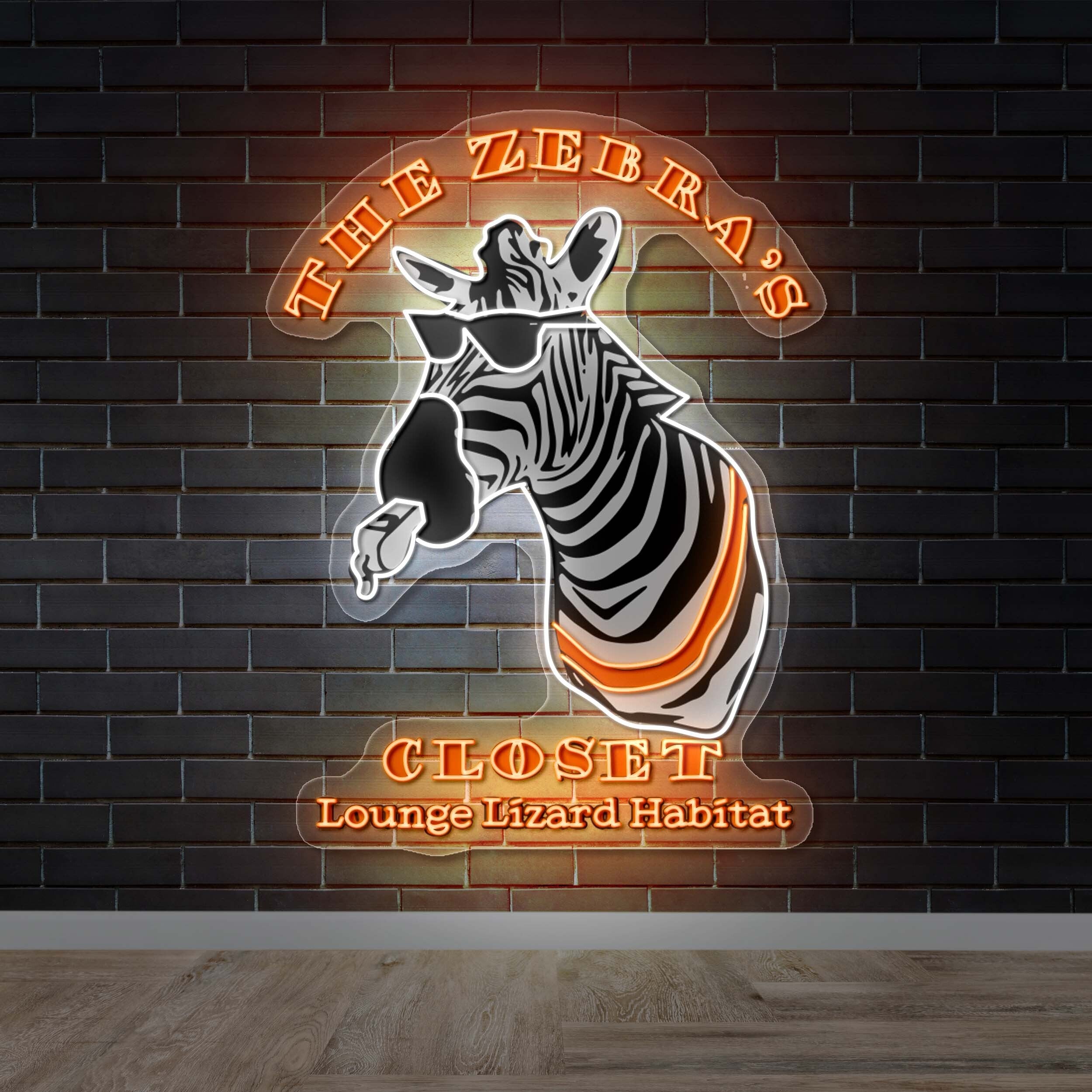 The Zebra’s Closet - Premium Neon Artwork