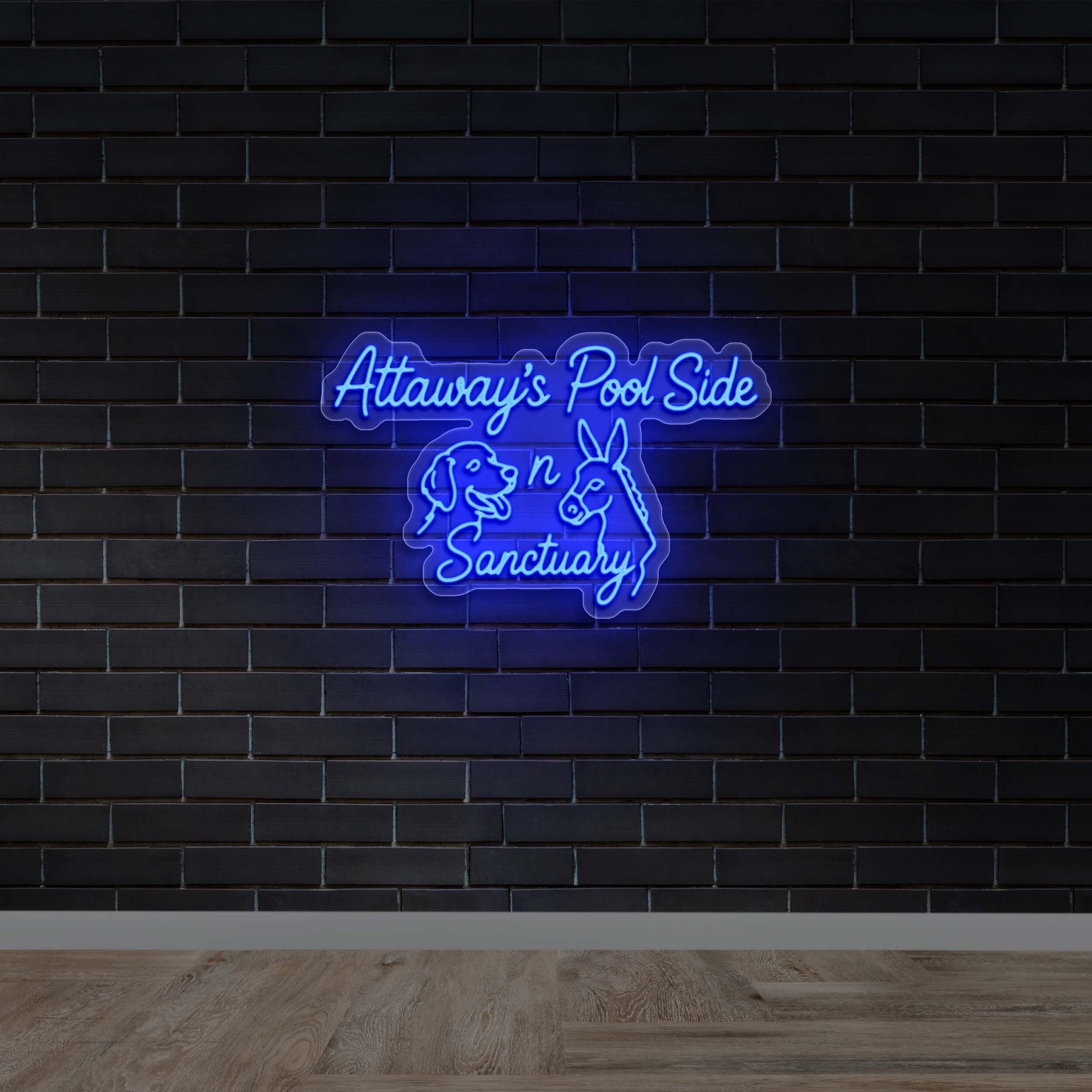 Attaway's Pool Side Sanctuary - Premium Neon Artwork