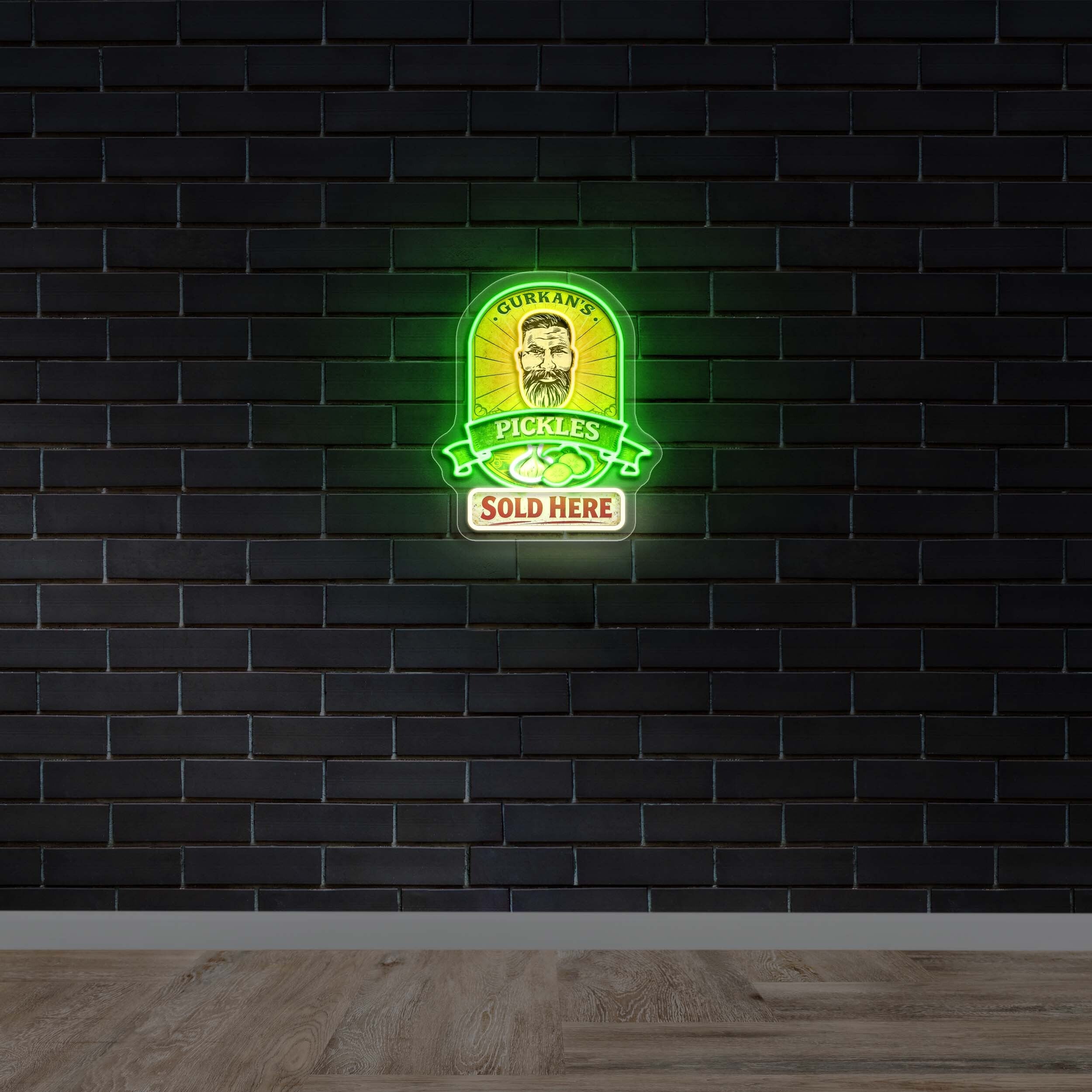 Gurkan's Pickles Sold Here - Premium Neon Artwork