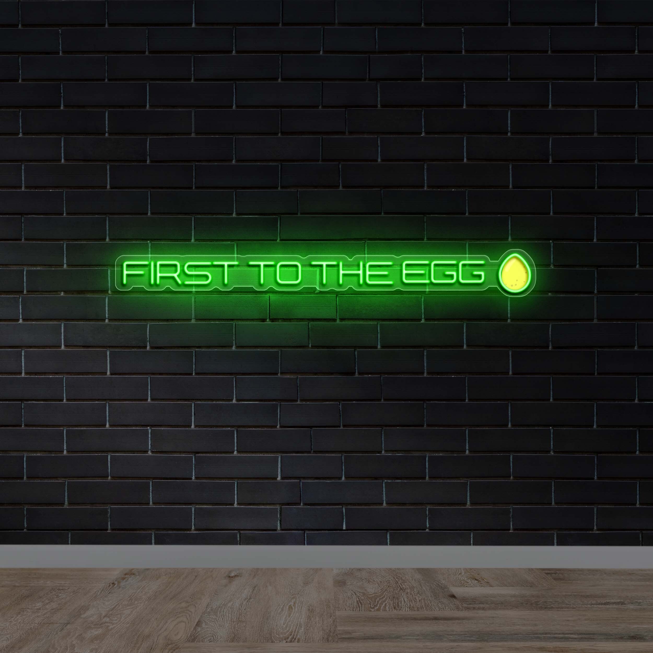 First To The Egg - Premium Neon Artwork
