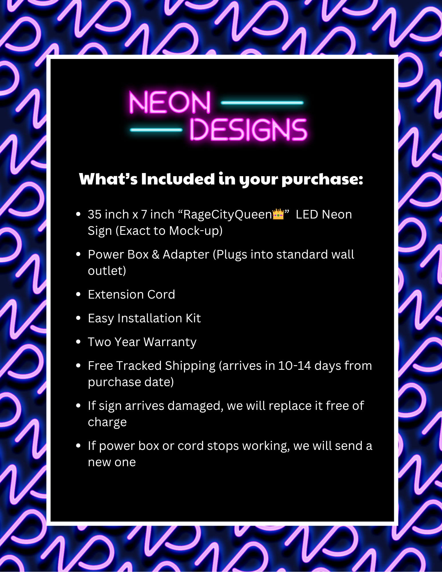 RageCityQueenđź‘‘- Premium Neon Artwork