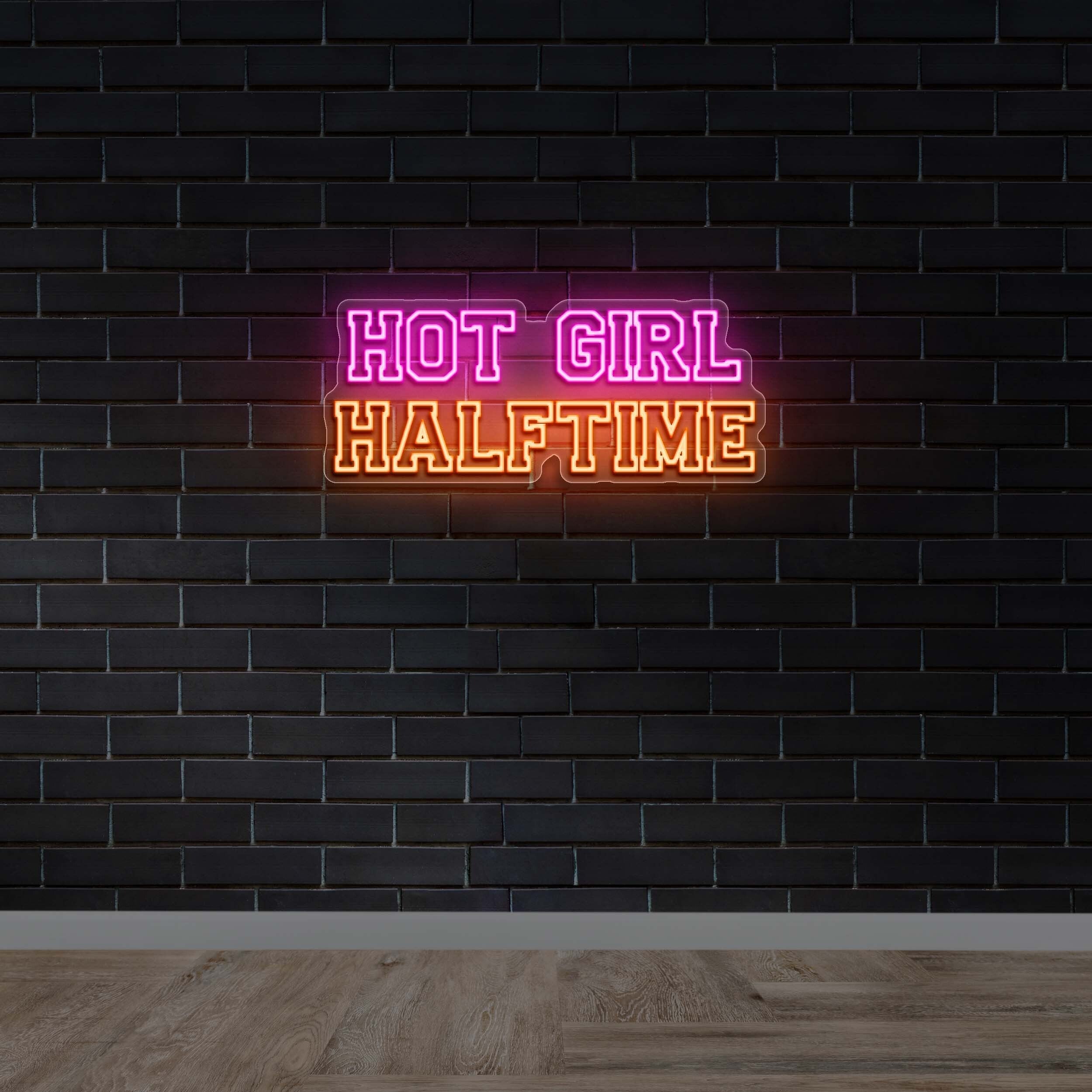 Hot Girl Halftime - Premium Neon Artwork