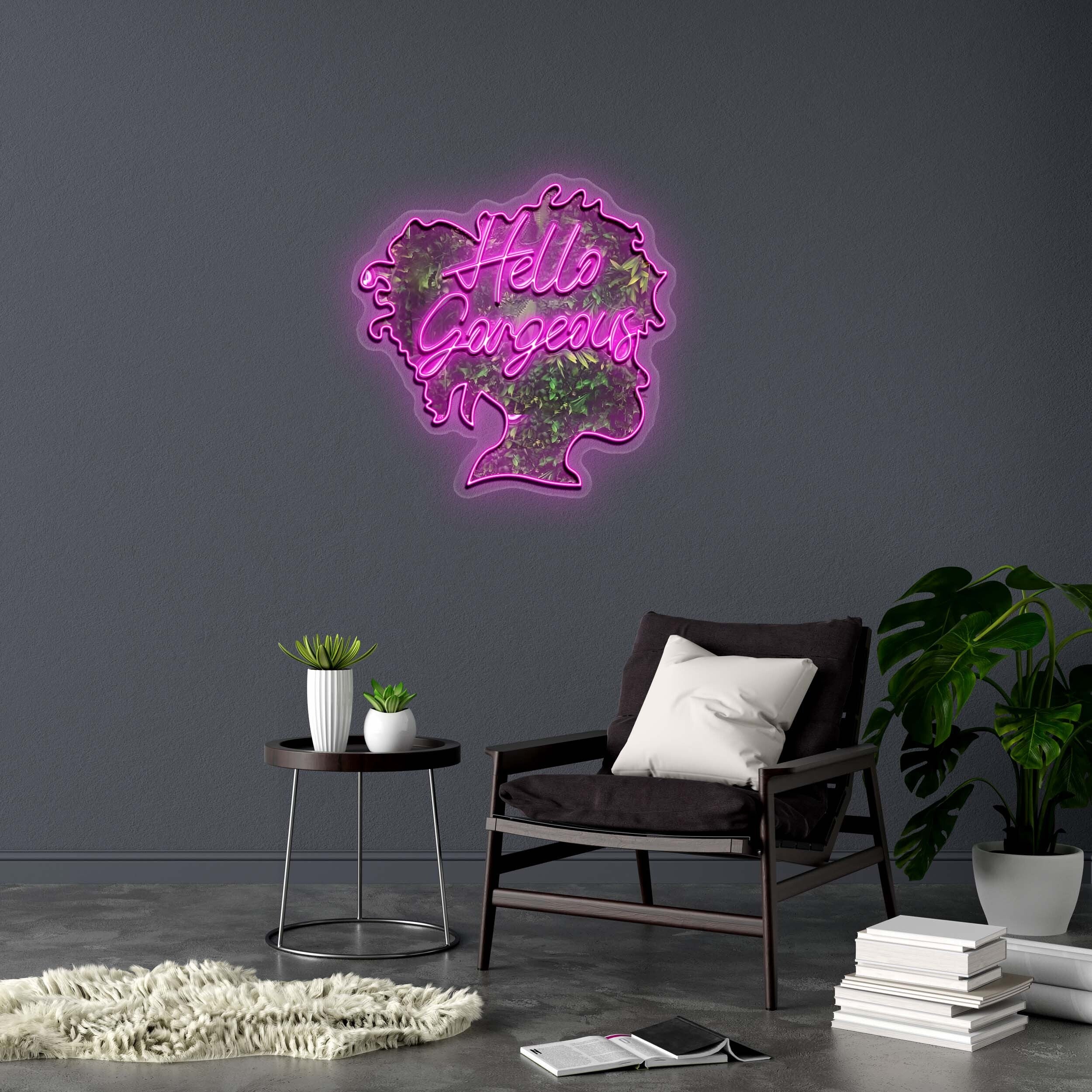 Hello Gorgeous - Premium Neon Artwork