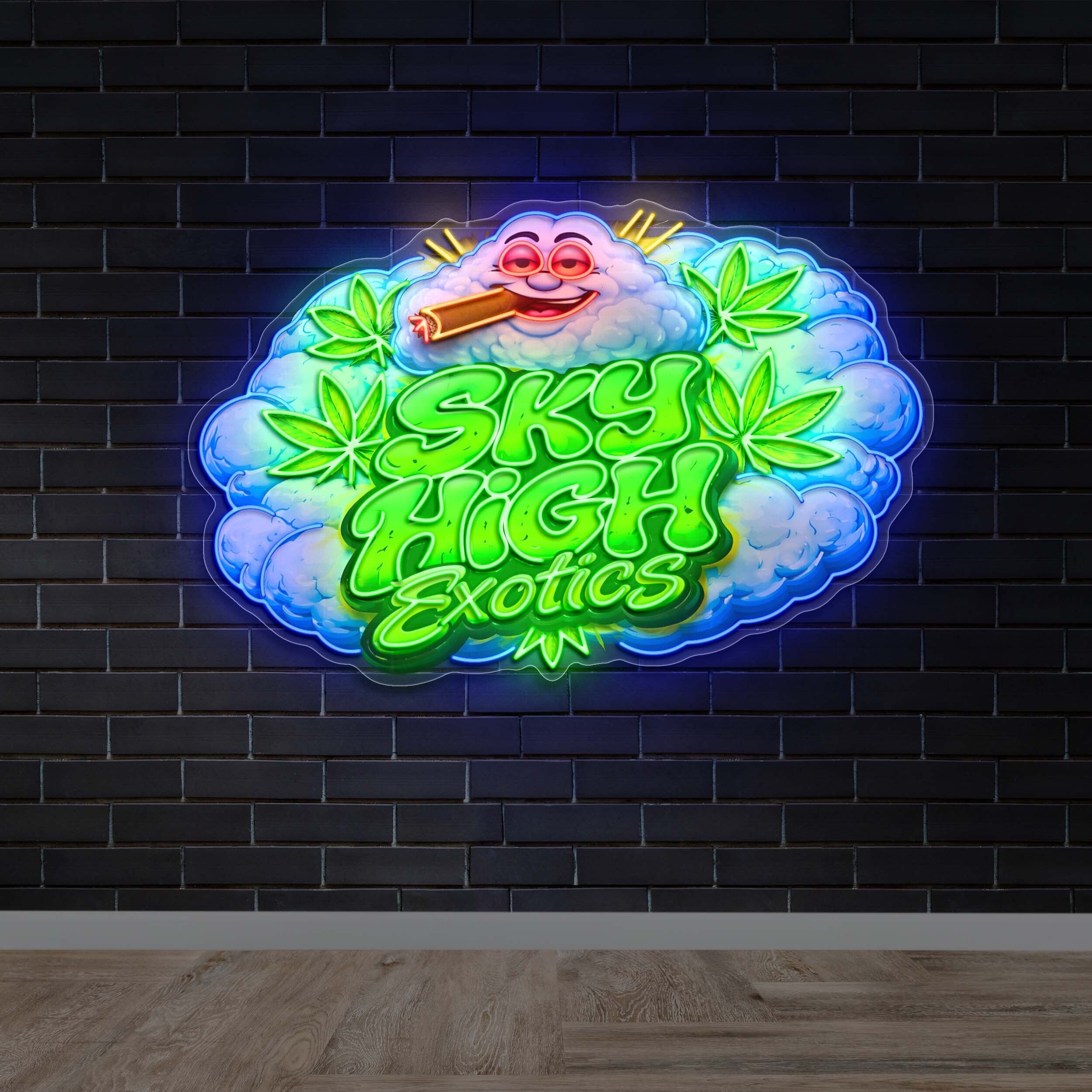 SKY HIGH EXOTICS - Premium Neon Artwork