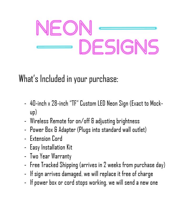 TF - Premium Neon Artwork