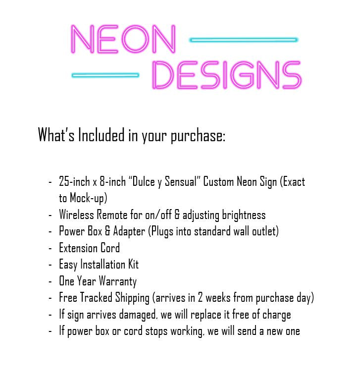 Dulce y Sensual - Premium Neon Artwork