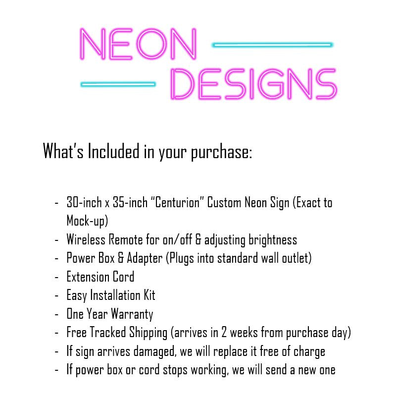 Centurion - Premium Neon Artwork