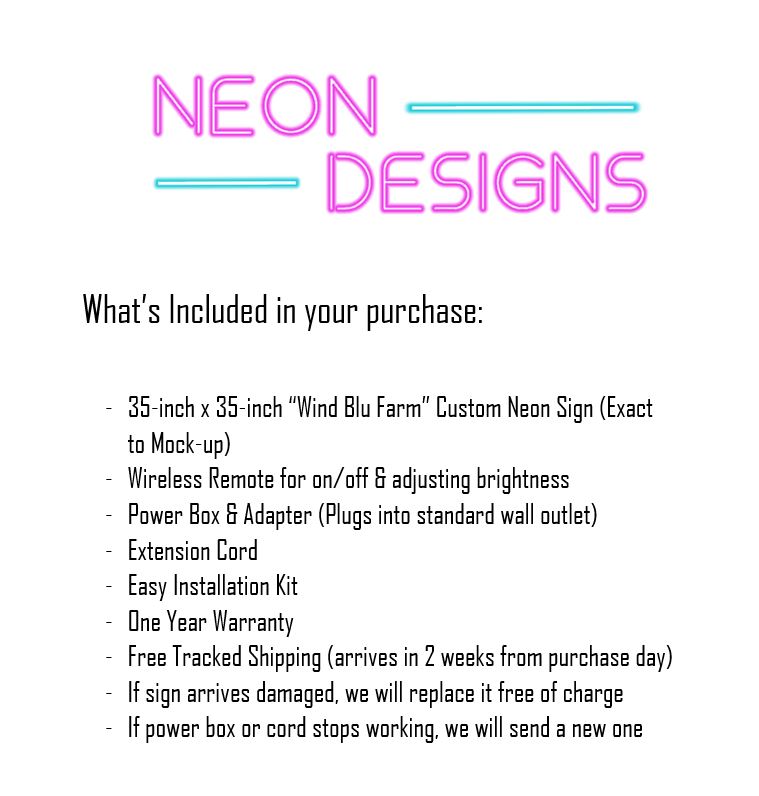 Wind Blu Farm - Premium Neon Artwork
