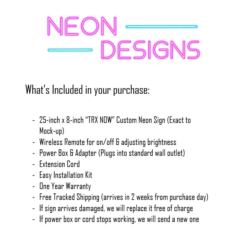 TRX NOW - Premium Neon Artwork