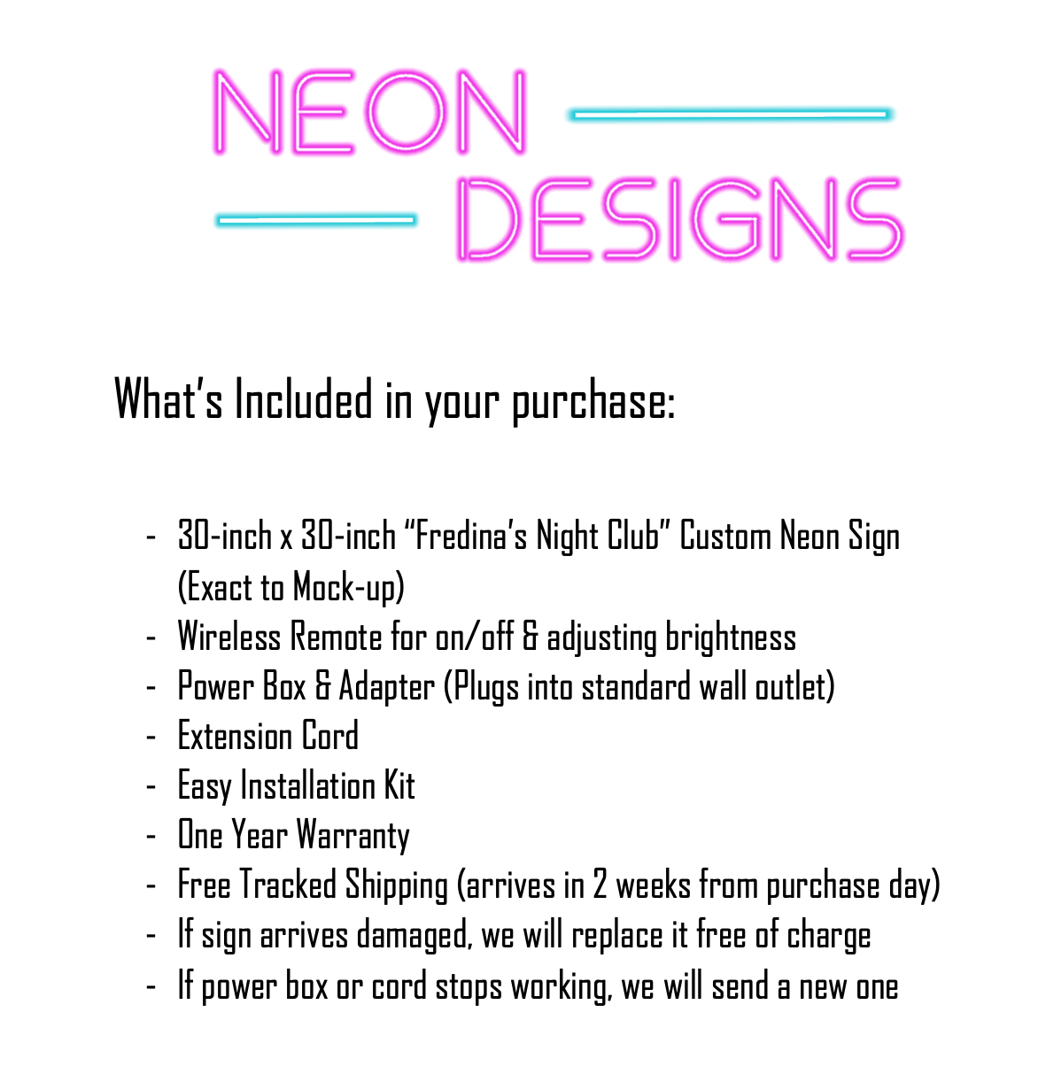 Fredina's Night Club - Premium Neon Artwork