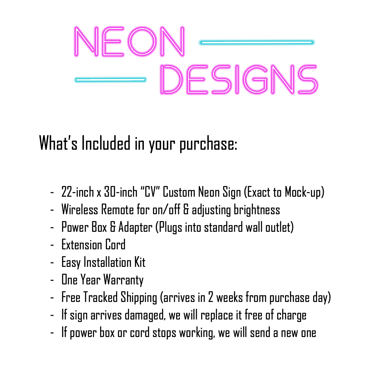 CV - Premium Neon Artwork