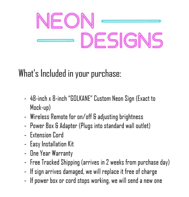 GOLKANE - Premium Neon Artwork