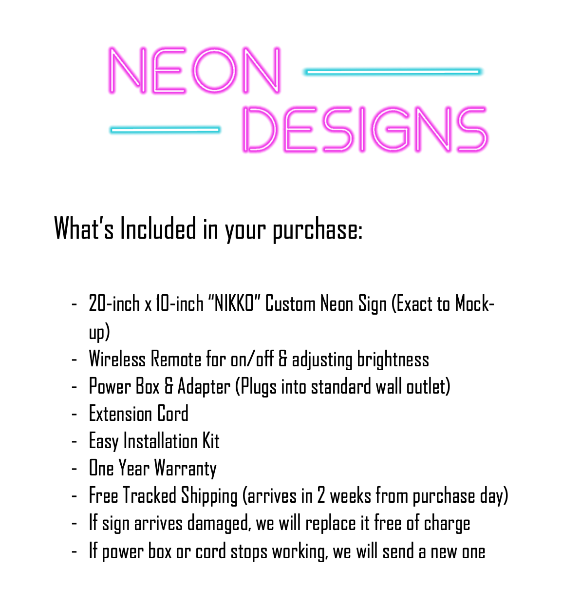 NIKKO - Premium Neon Artwork