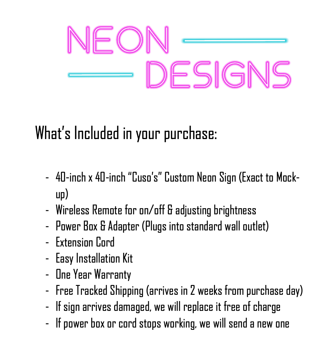Cuso's - Premium Neon Artwork