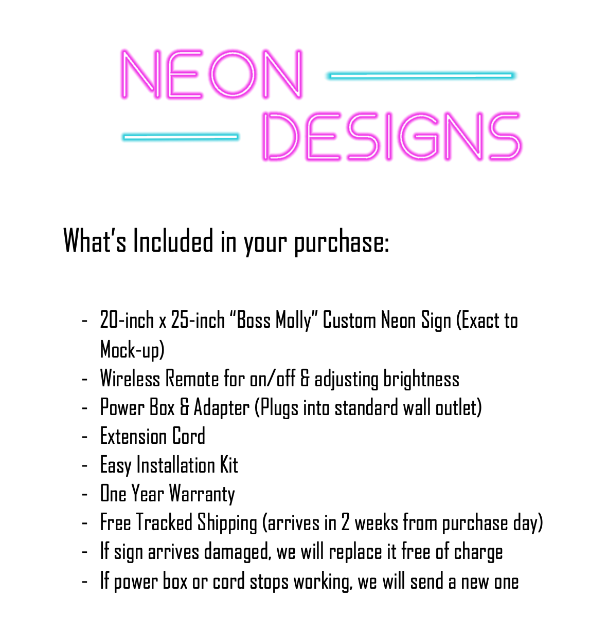 Boss Molly - Premium Neon Artwork