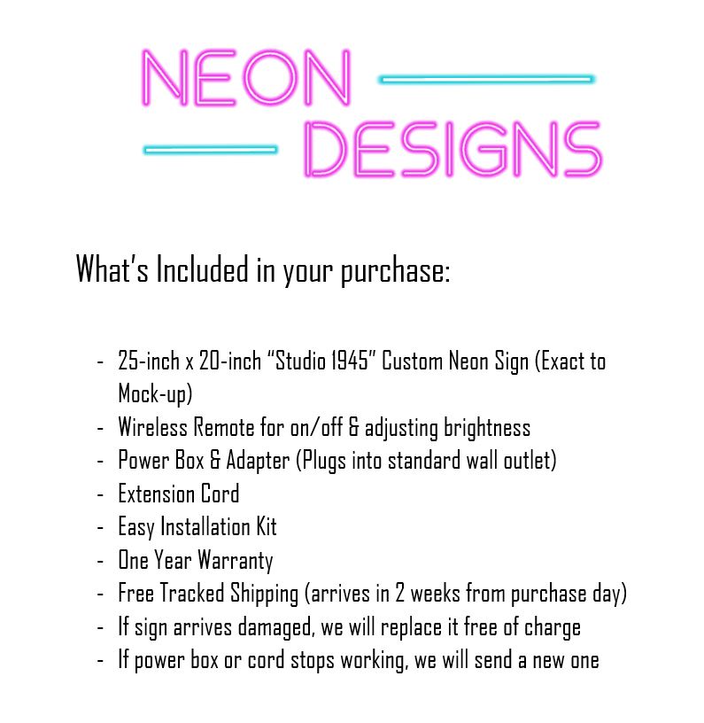 Studio 1945 - Premium Neon Artwork