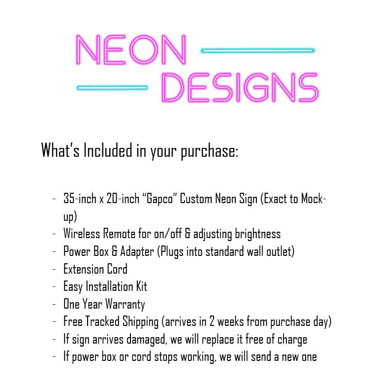 Gapco - Premium Neon Artwork