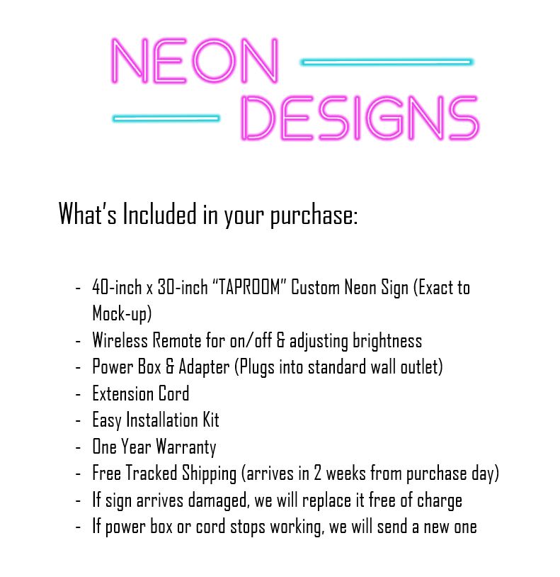 TAPROOM - Premium Neon Artwork