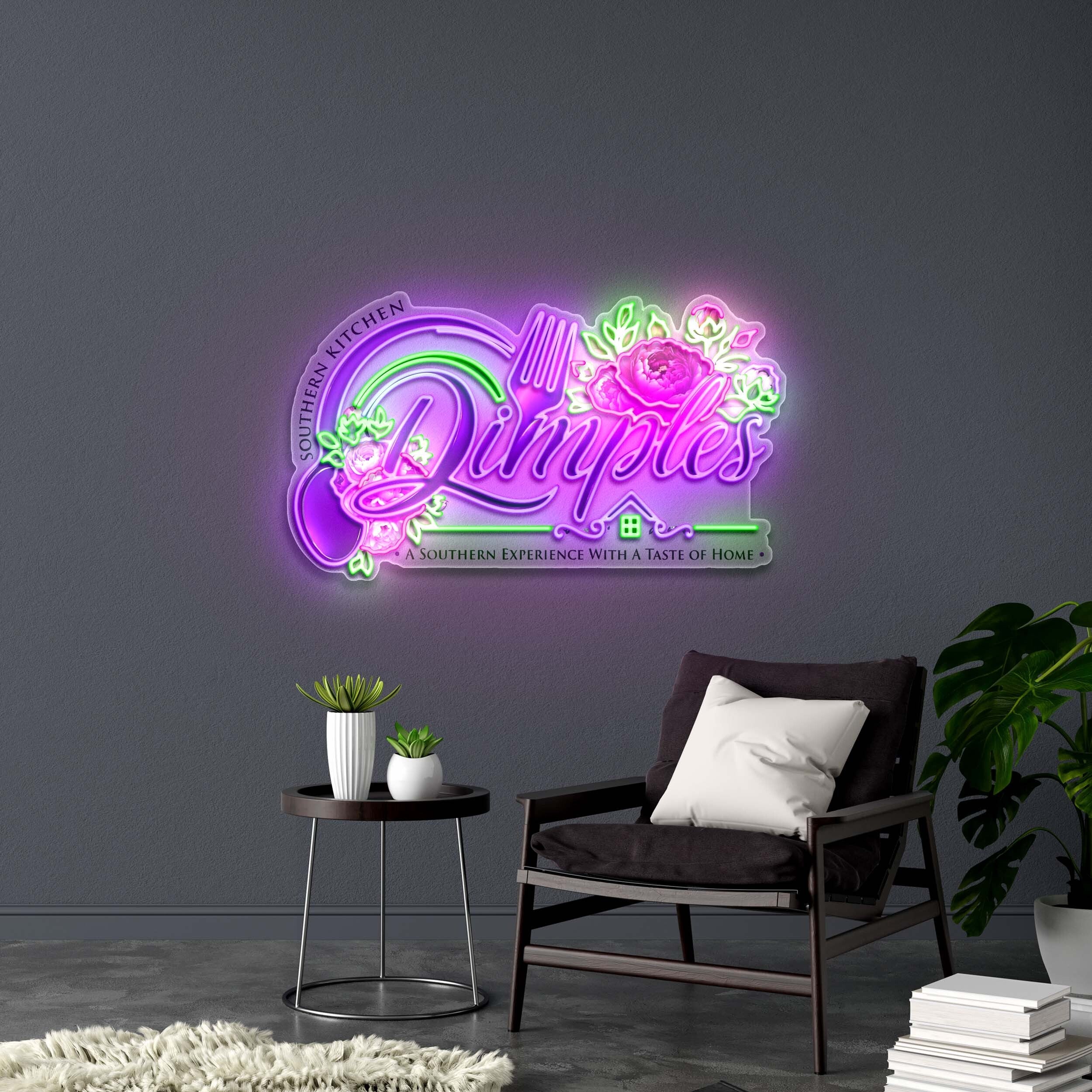 Dimples - Premium Neon Artwork