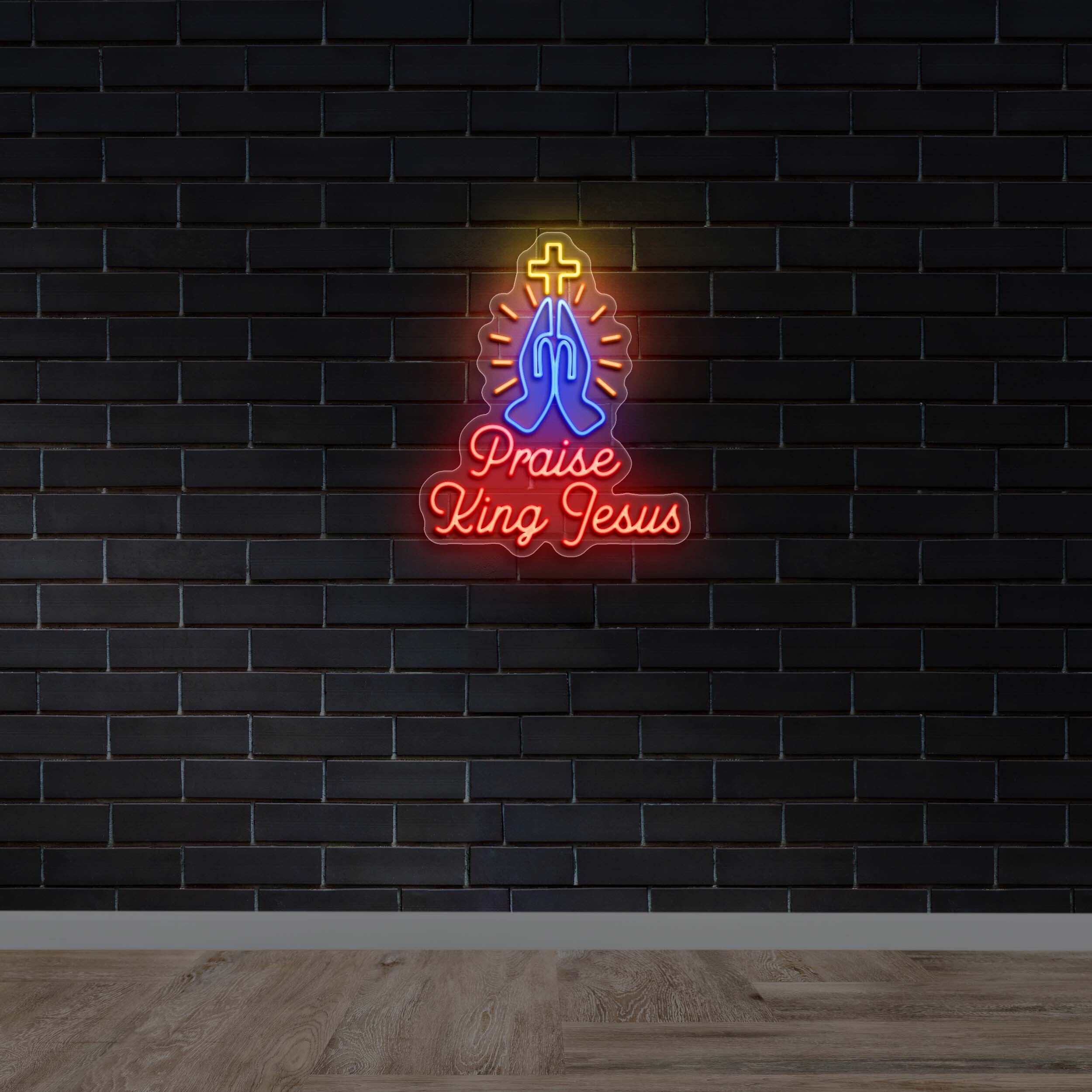 Praise King Jesus - Premium Neon Artwork