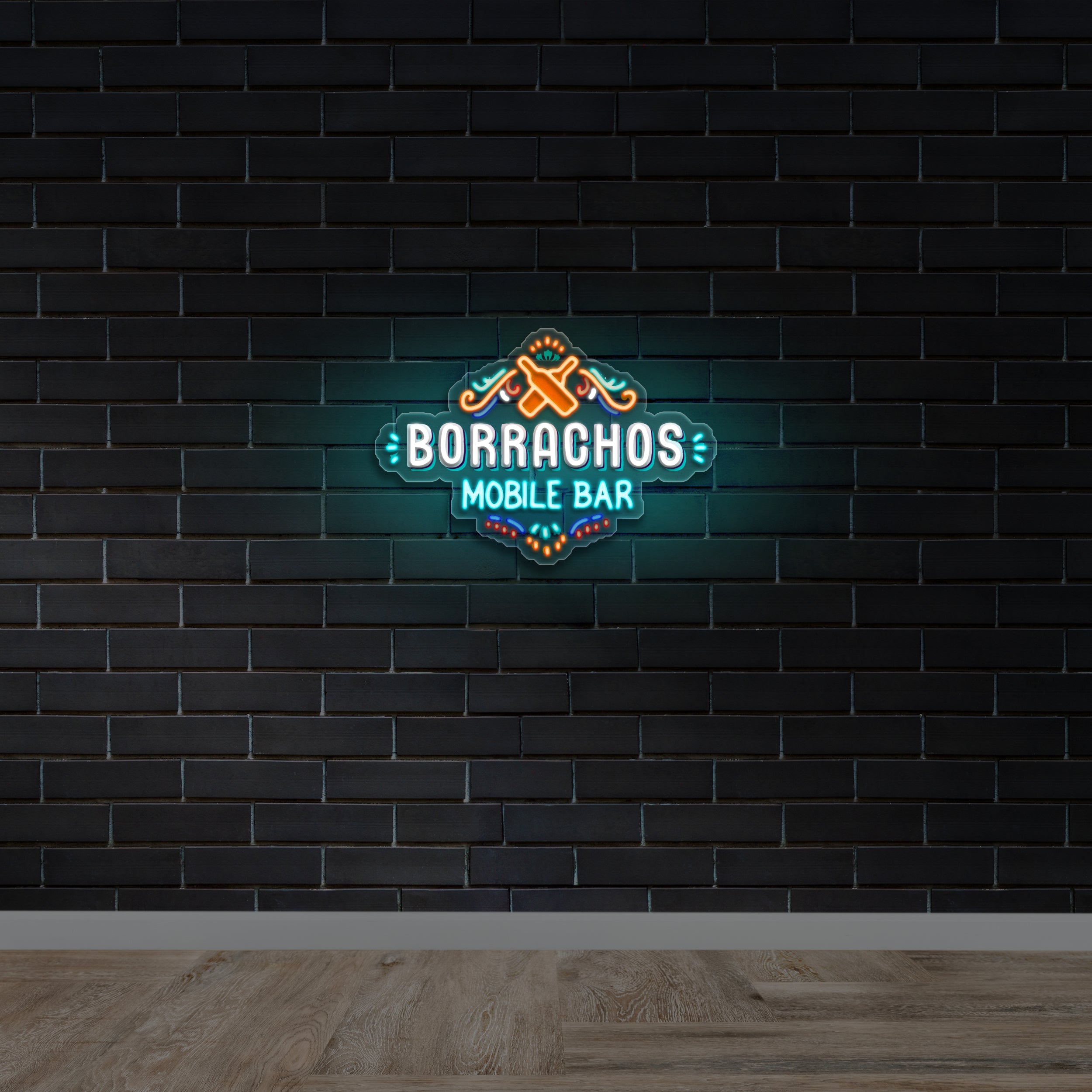 BORRACHOS MOBILE BAR - Premium Neon Artwork