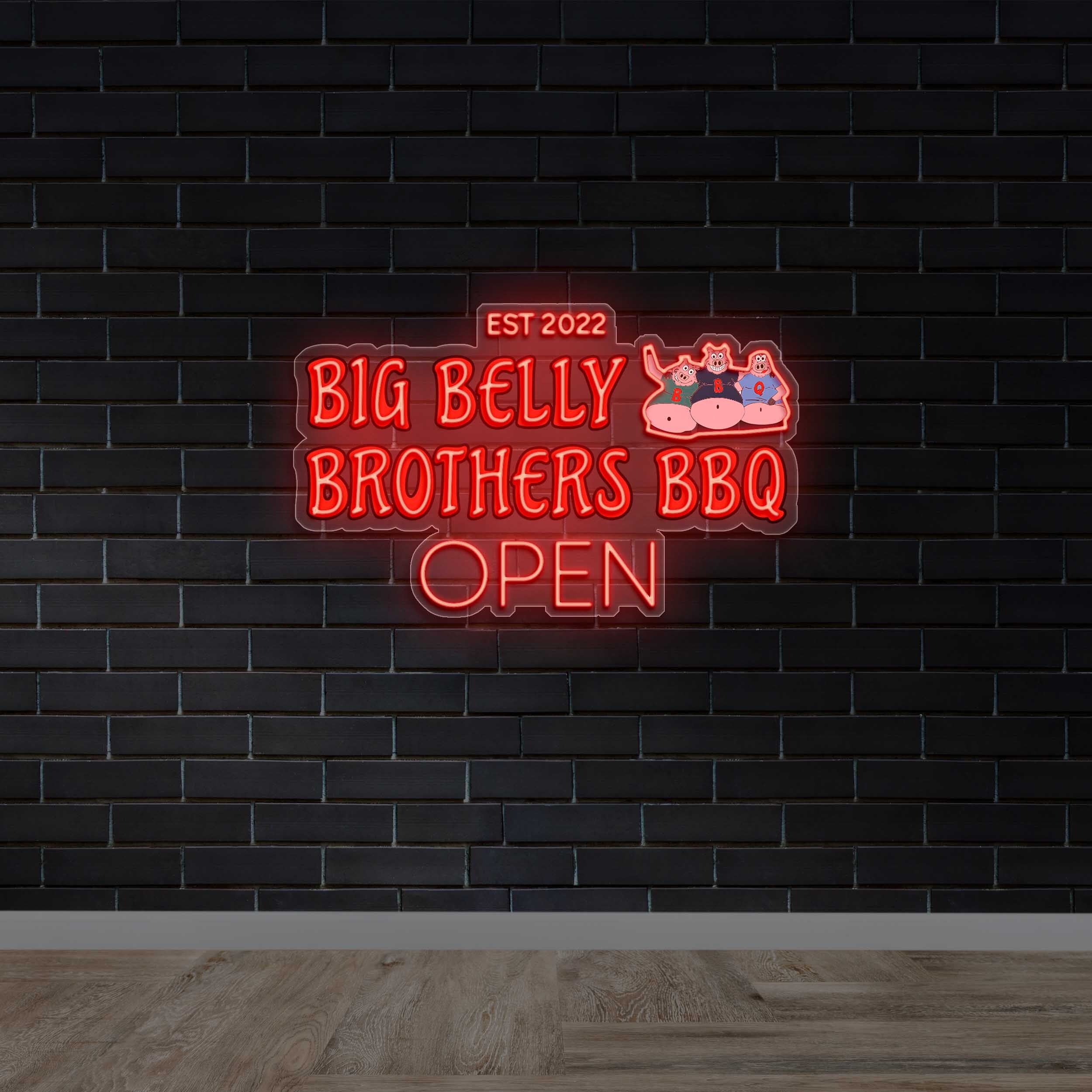 BIG BELLY BROTHERS BBQ - Premium Neon Artwork