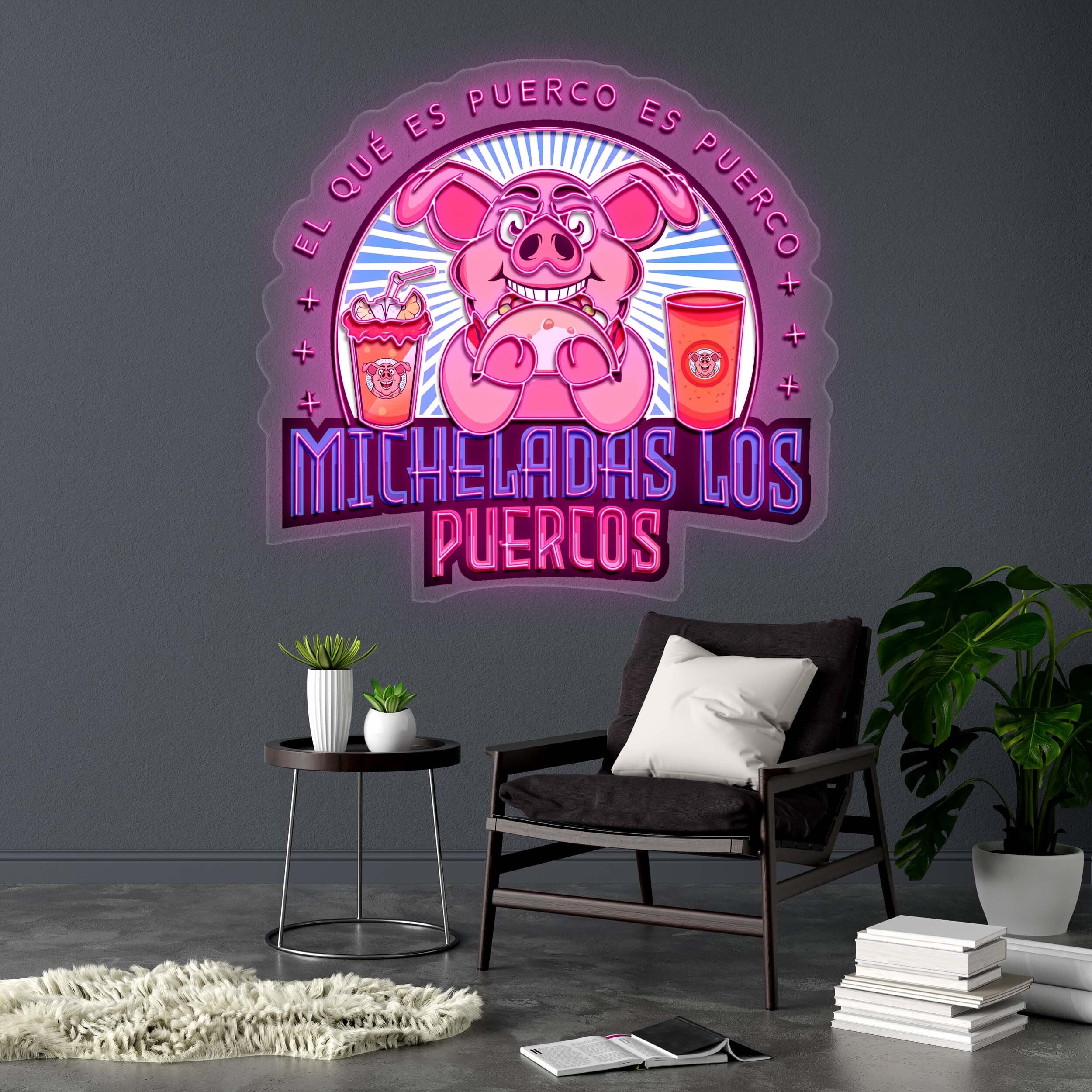 MICHELADAS LOS - Premium Neon Artwork